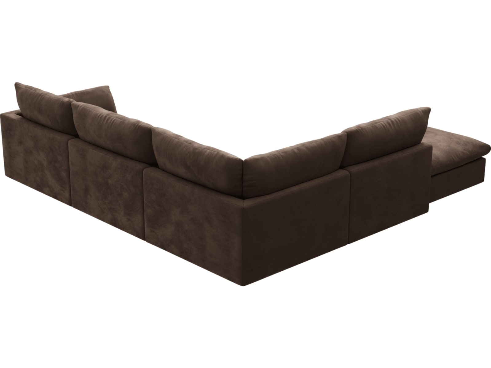 Willow Muse Chocolate Modular Sofa - 5 Seater LAF Terminal color Muse Chocolate