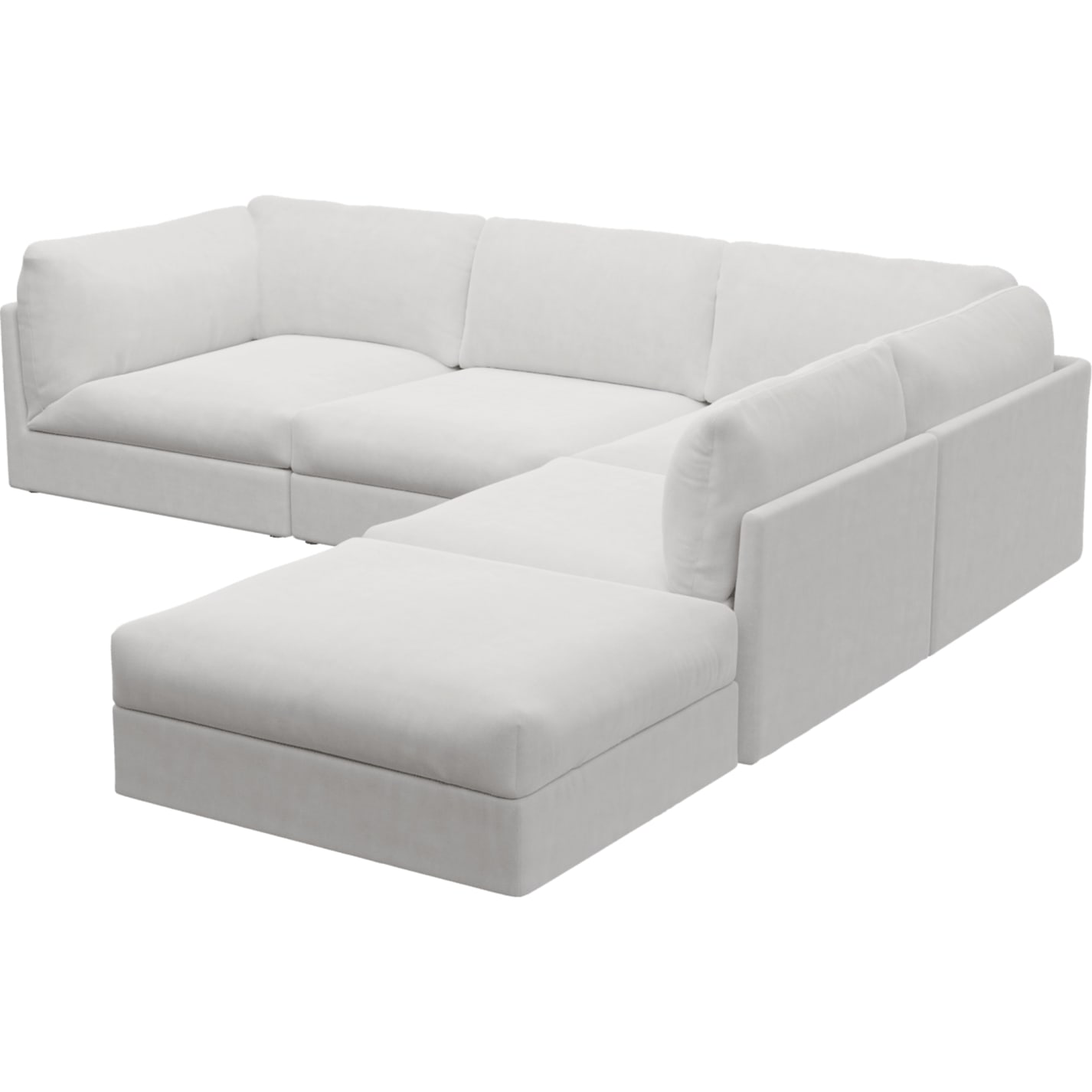 Finley Muse Frost Modular Sofa - 5 Seater RAF Terminal color Muse Frost
