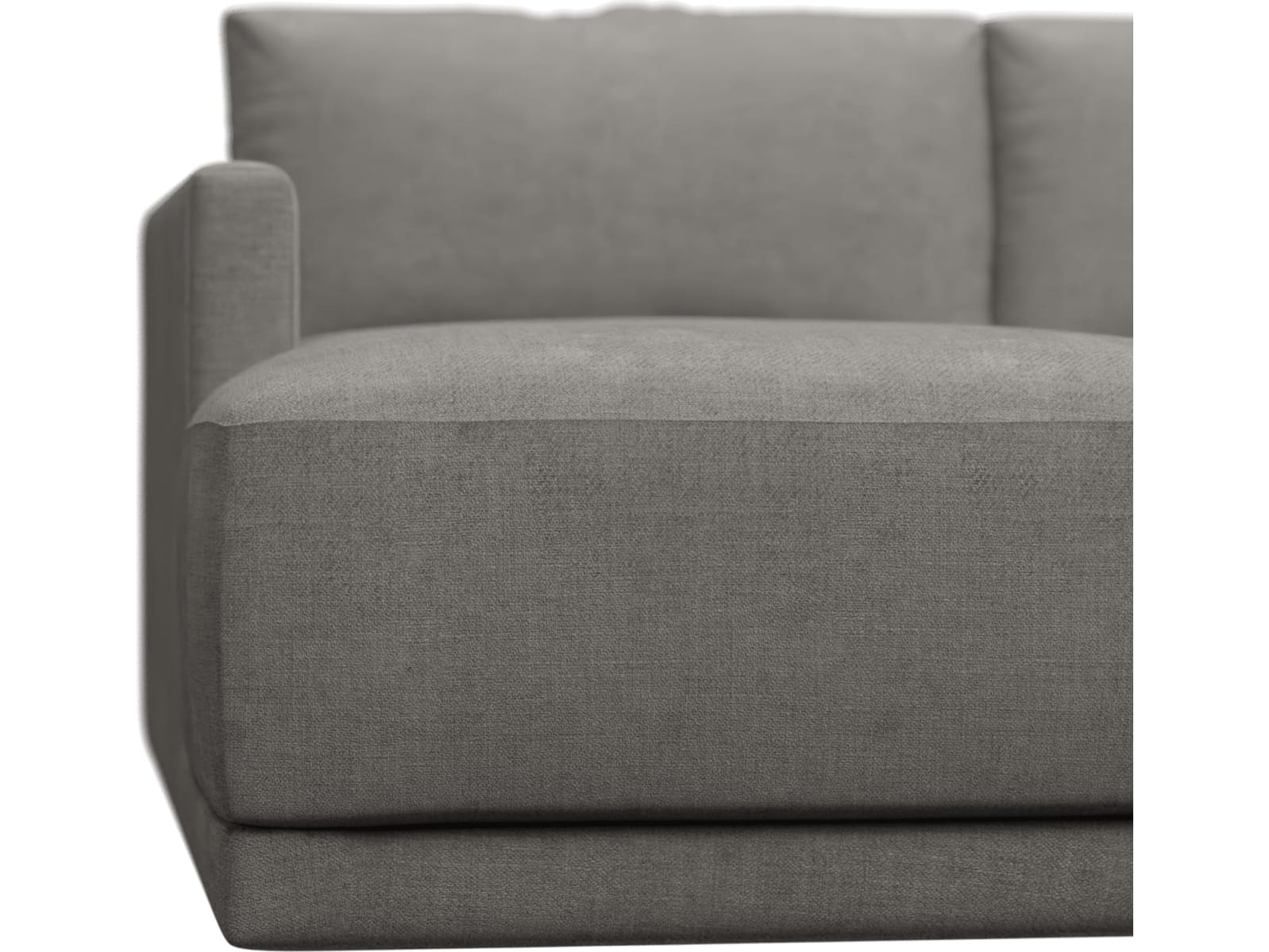 Haven Apt Isla Soft Grey Chaise Sofa color Isla Soft Grey