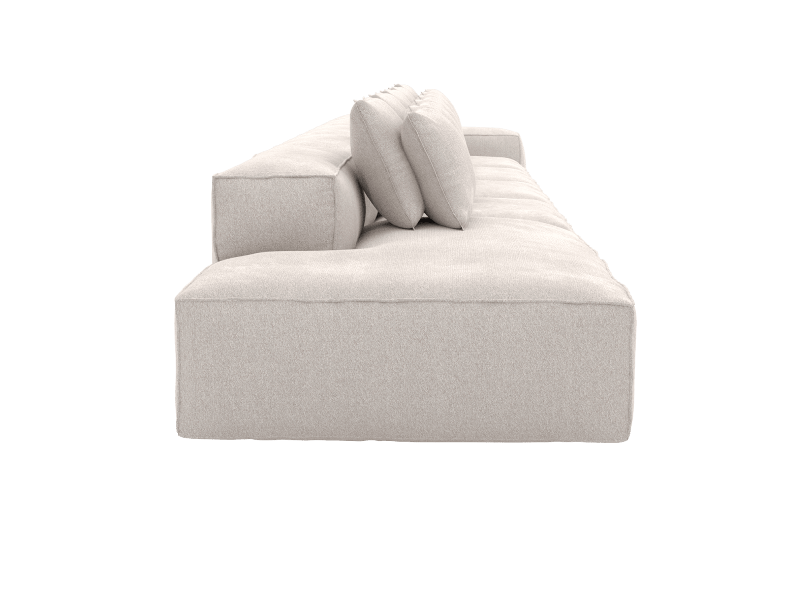 Riley Toorak Pearl 6 Seater Terminal Left Modular Sofa color Toorak Pearl