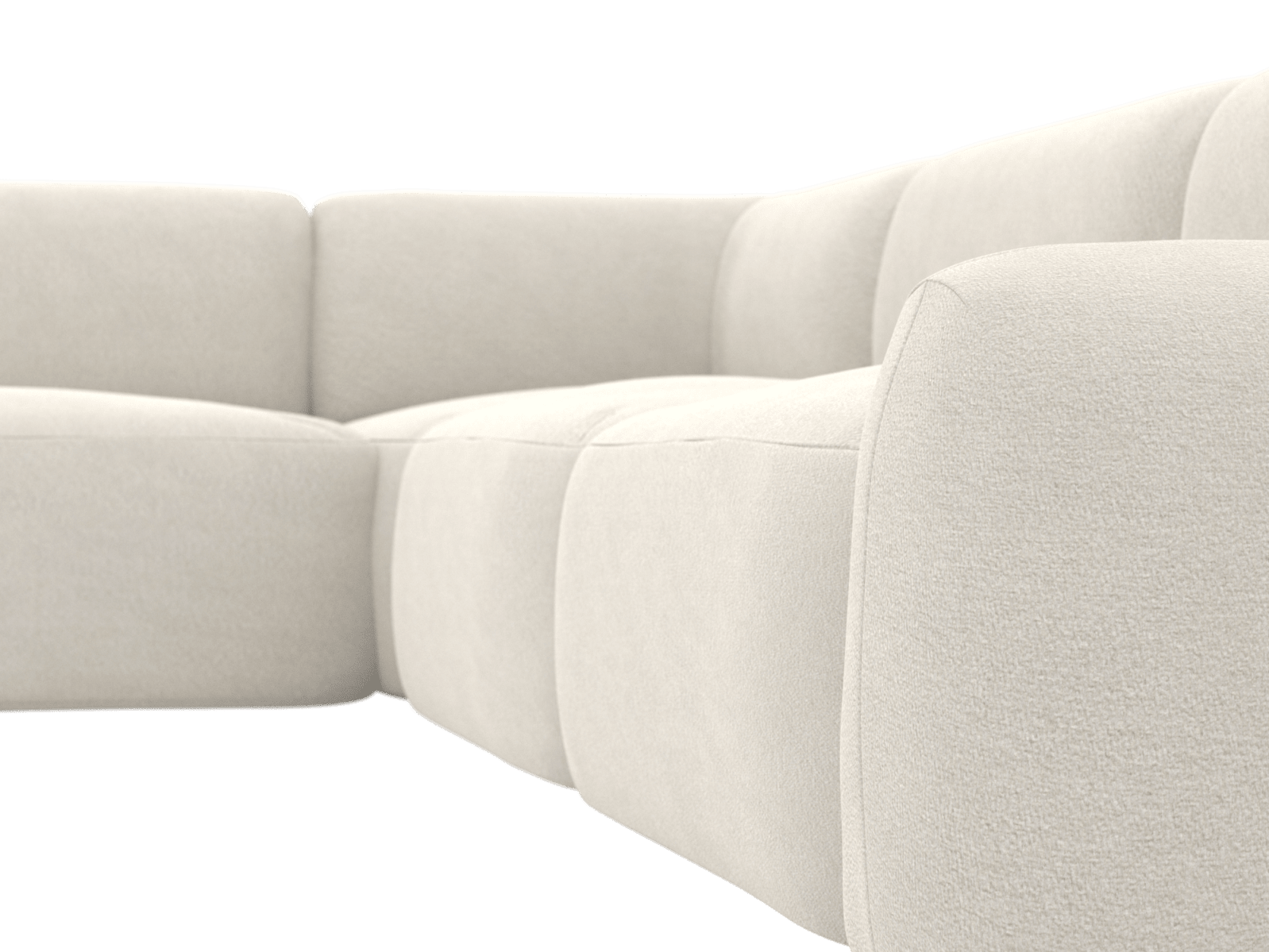 Beckett California Ivory Modular Corner Sofa - 7 Seater color California Ivory
