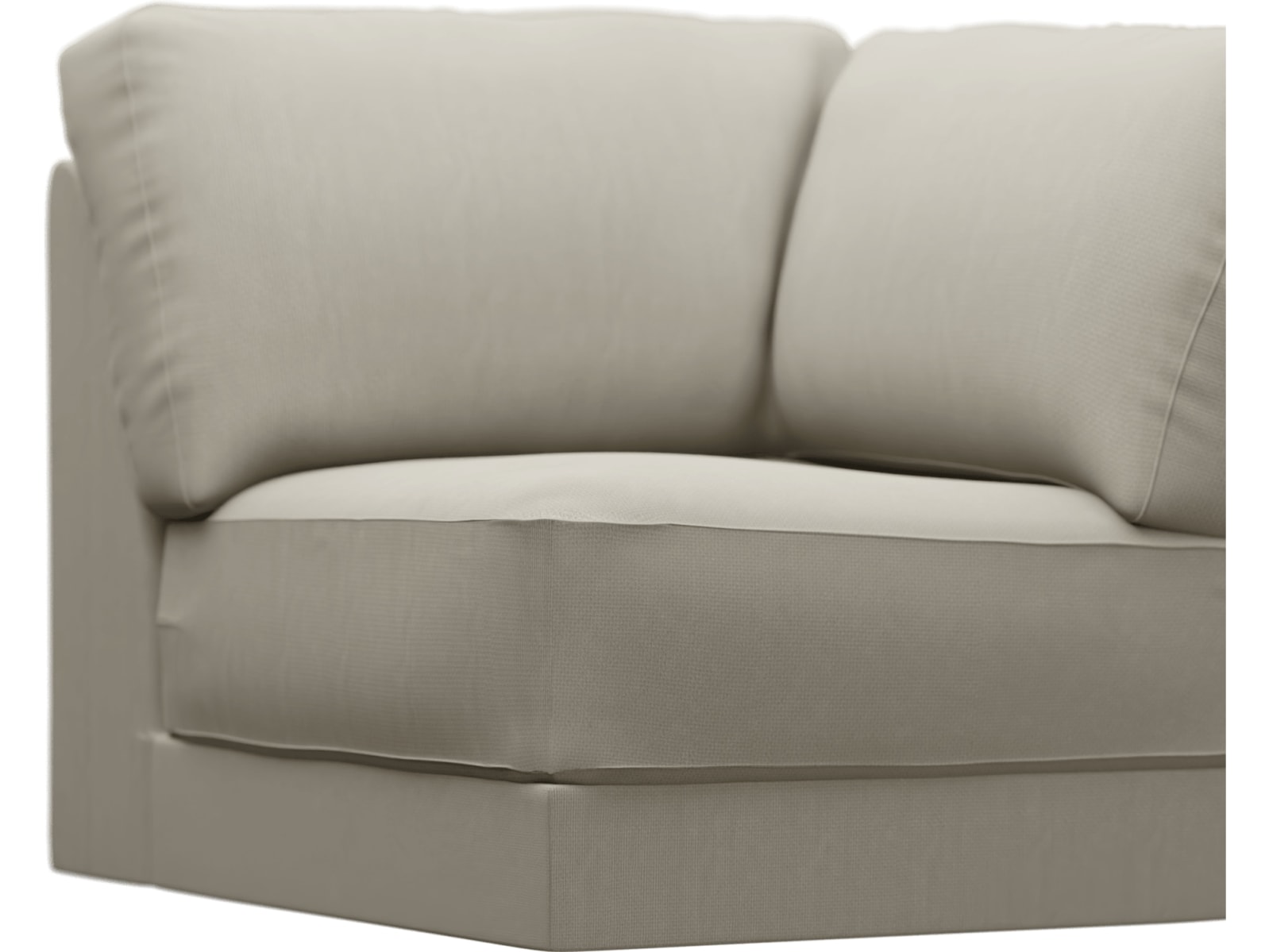 Monica Plaza Natural Corner Sofa Chair Module color Plaza Natural