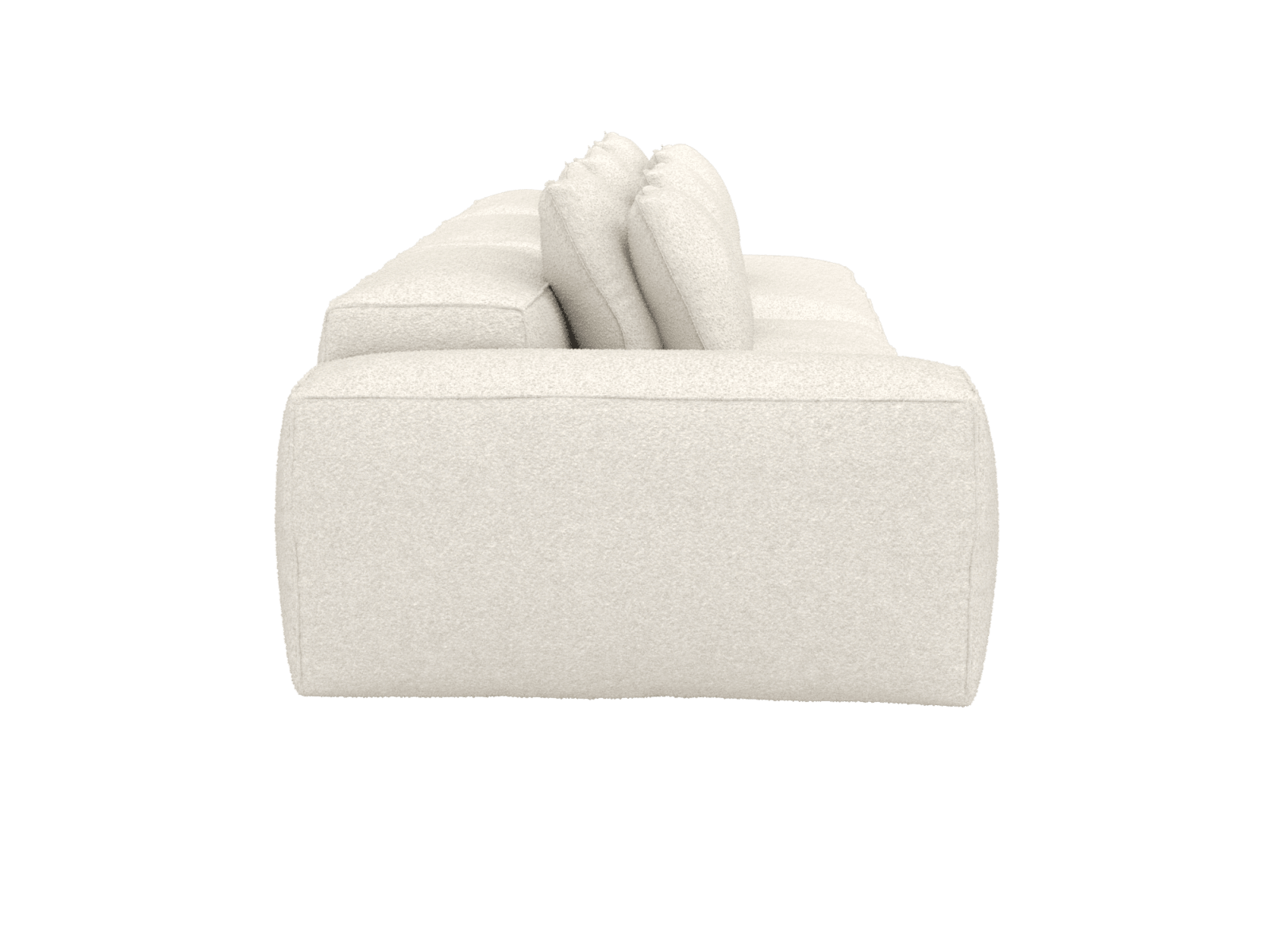 Riley Boucle Ivory 4 Seater Terminal Right Modular Sofa color Boucle Ivory
