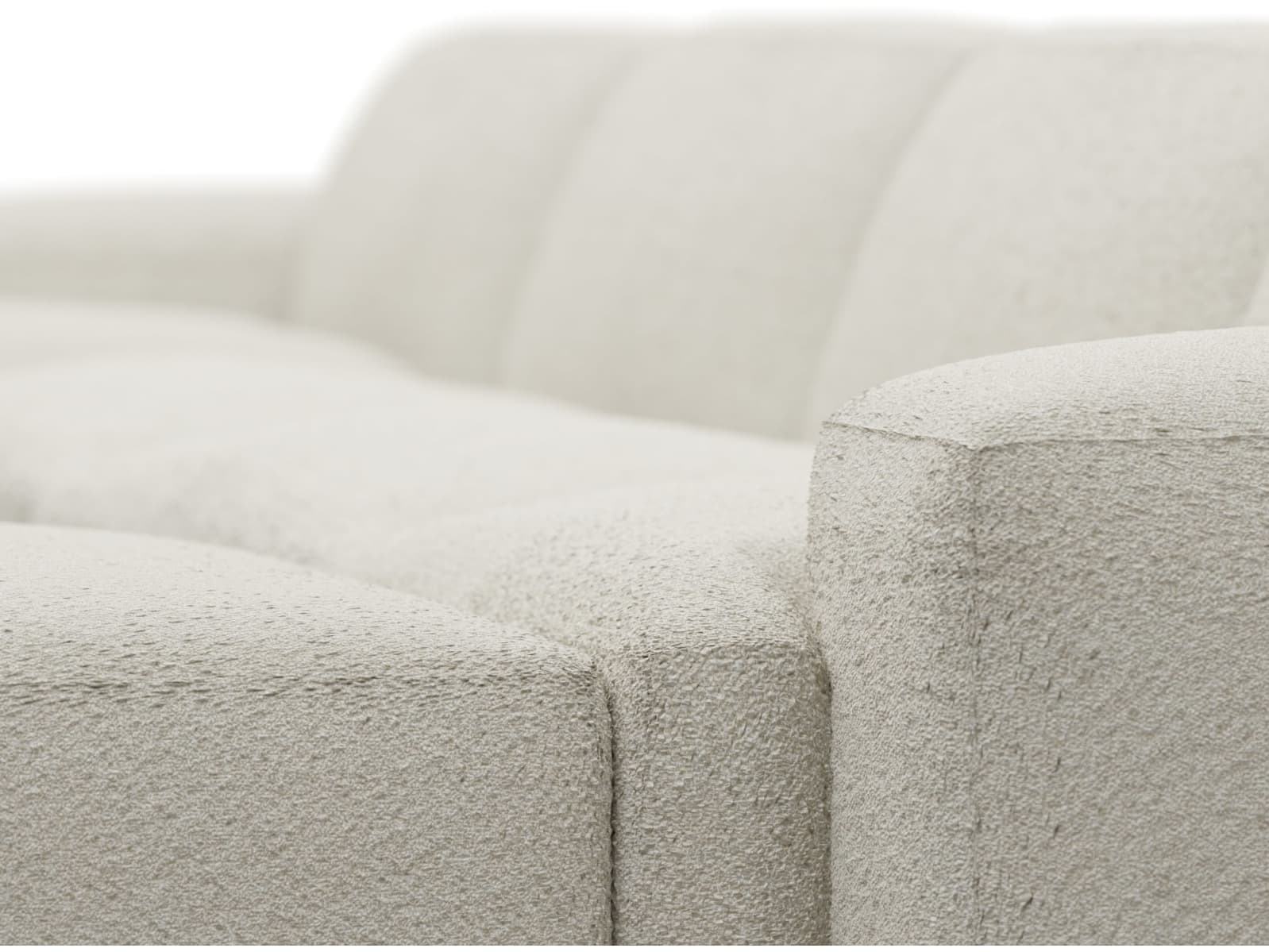 Copenhagen Boucle Ivory Chaise Sofa - 5 Seater U Shaped Modular color Boucle Ivory