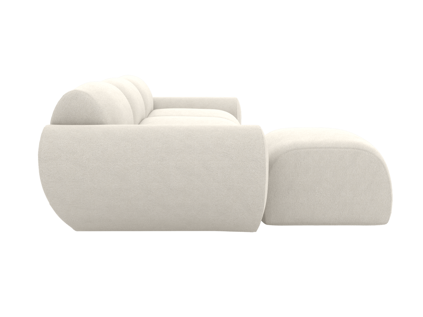 Malmo California Ivory Sofa with Ottoman - 4 Piece color California Ivory