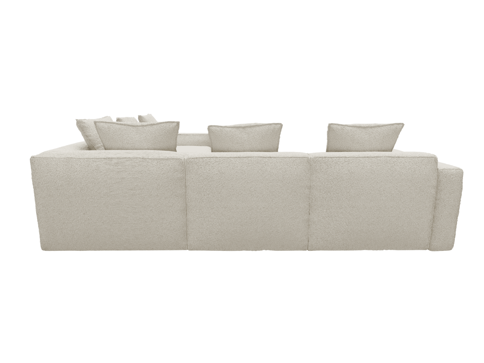 Riley Apt Boucle Ivory Corner Sofa - 5 Seater color Boucle Ivory