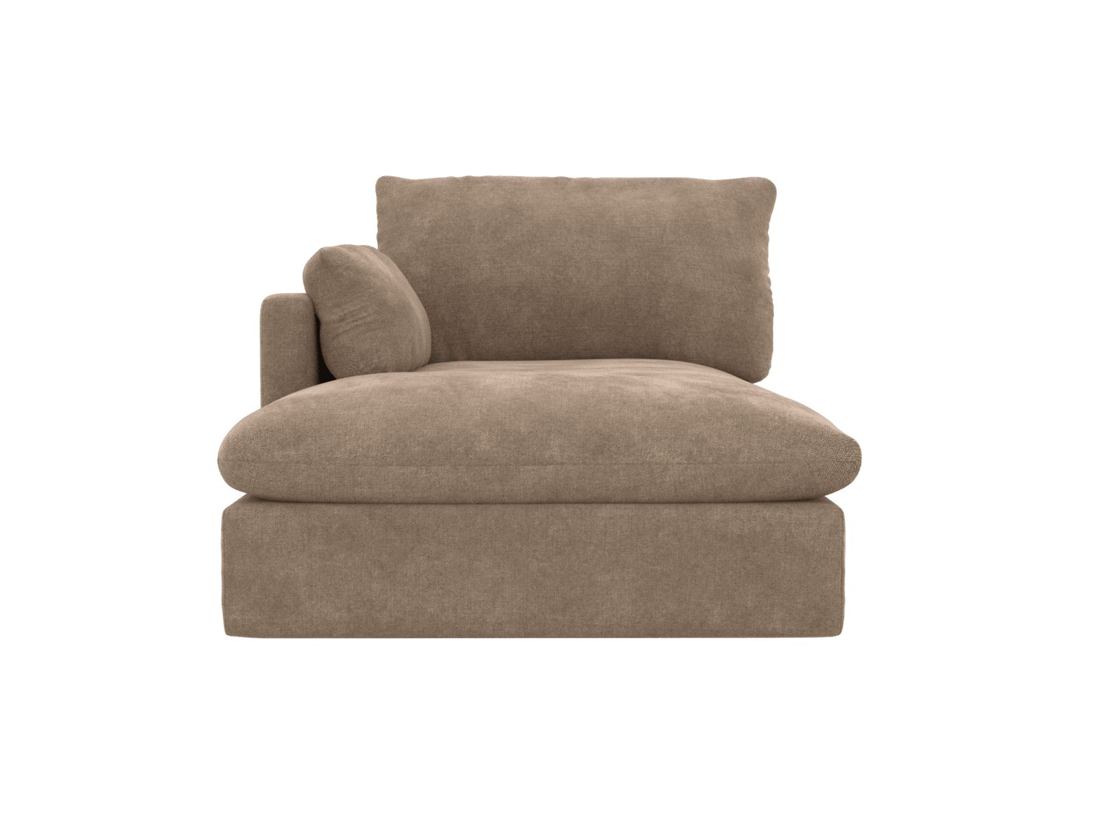 Willow Tribute Walnut Chaise Left Arm Facing Sofa Module color Tribute Walnut