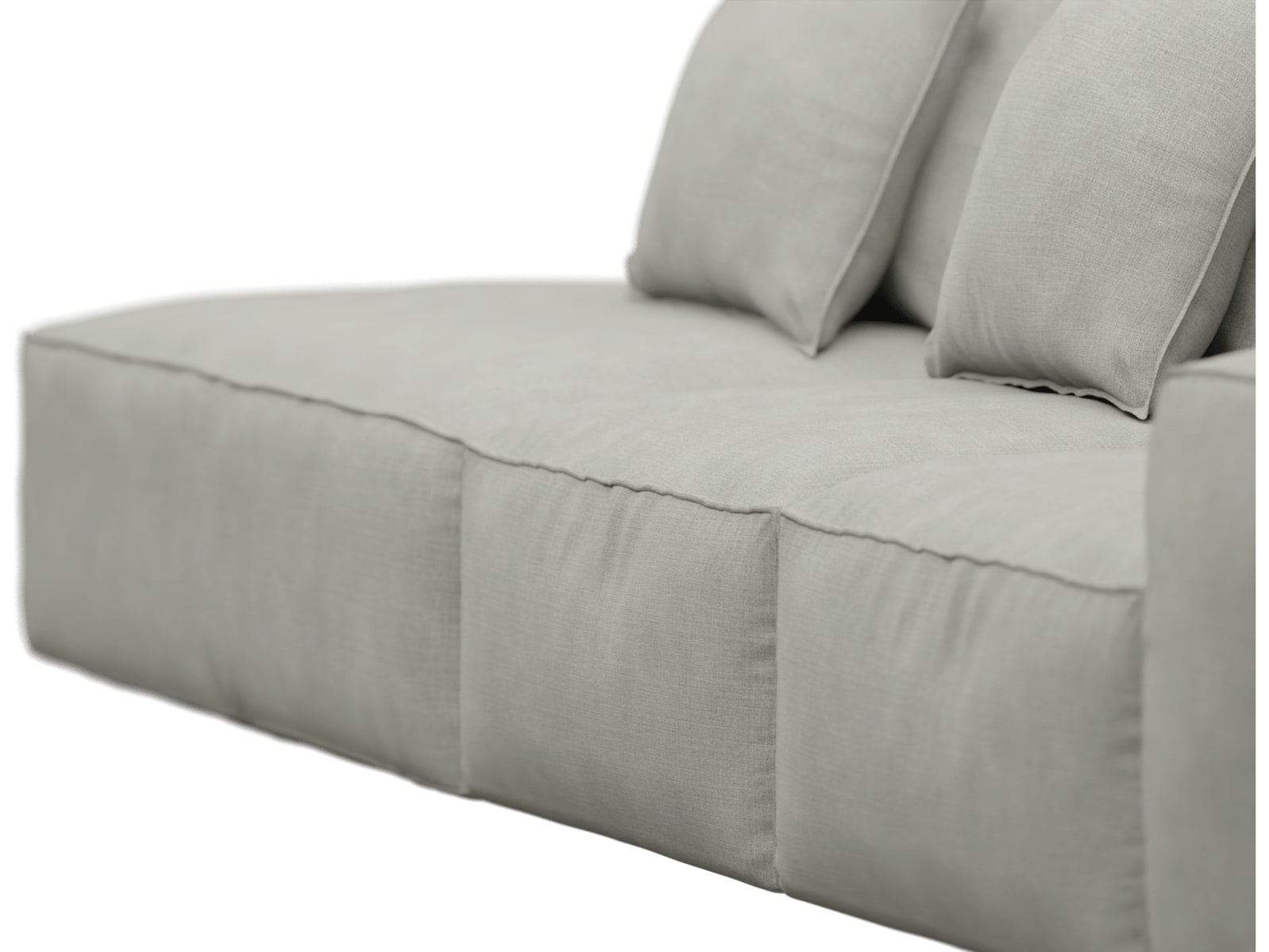 Riley Toorak Pebble Modular Sofa - 1x Arm, 2x Armless, 1x Left Terminal color Toorak Pebble