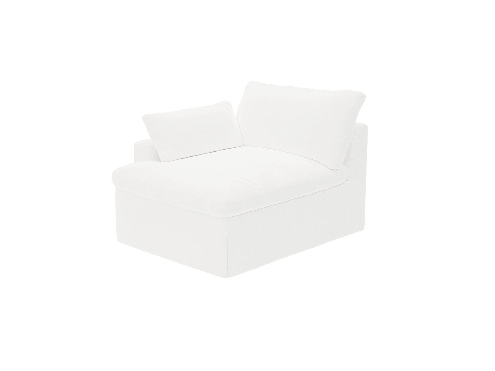 Retreat Muse Frost 1 Seat Left Arm Facing Sofa Module color Muse Frost