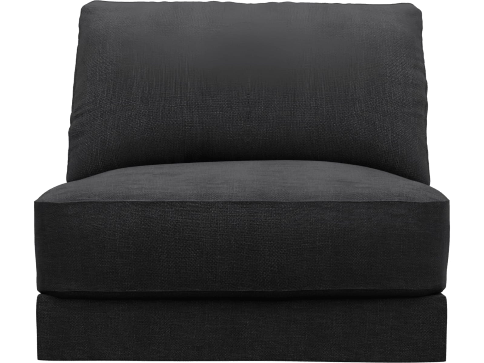 Monica Plaza Flint Grey Armless Sofa Chair Module color Plaza Flint Grey