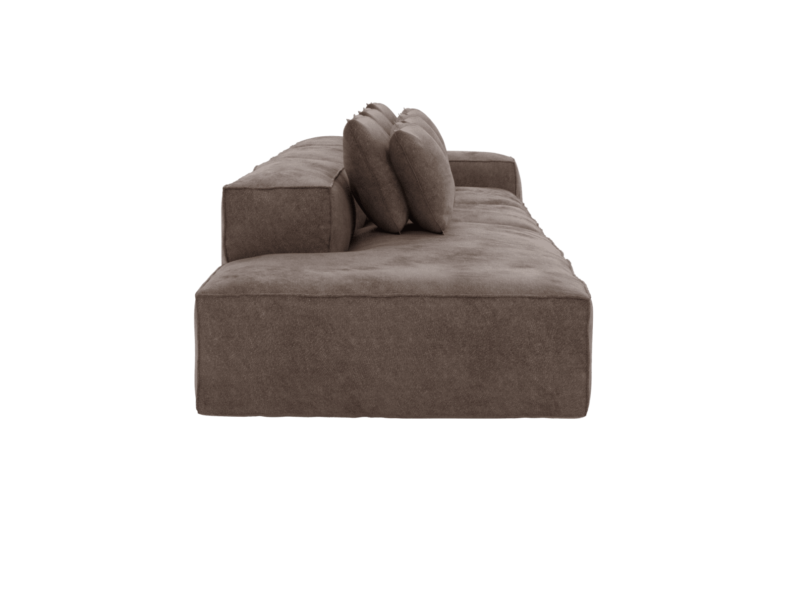 Riley Muse Mink 4 Seater Terminal Left Modular Sofa color Muse Mink