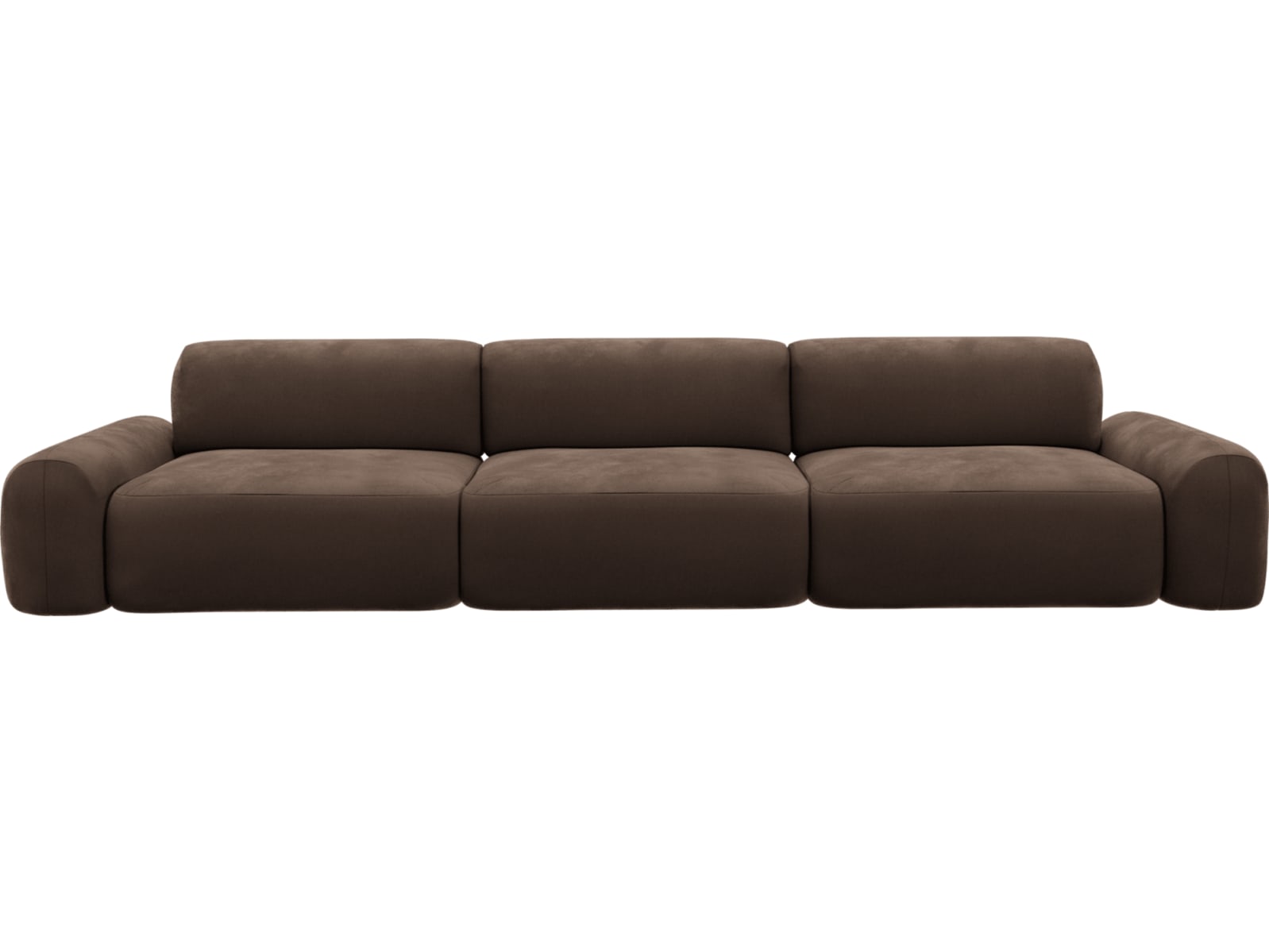 Beckett Muse Chocolate Modular Sofa - 3 Seater color Muse Chocolate