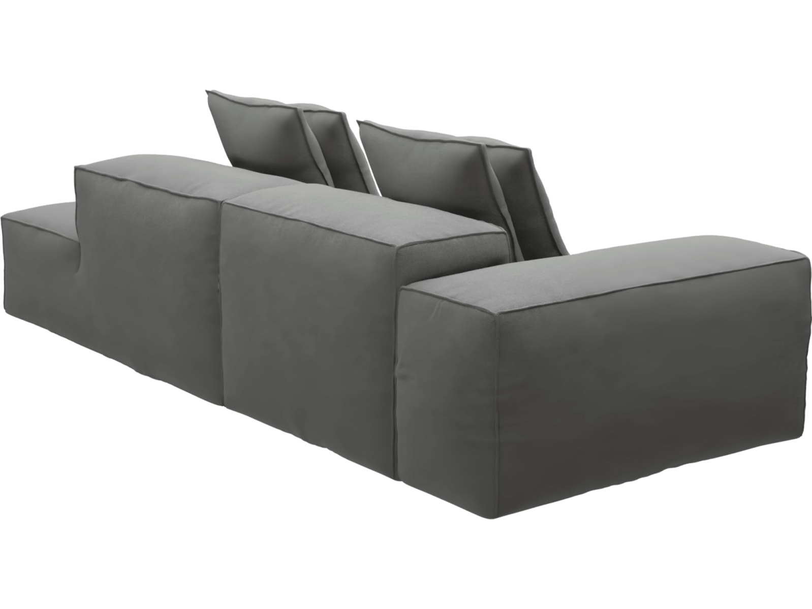 Riley Maya Flint Modular Sofa - 1x Arm, 1x Armless, 1x Right Terminal color Maya Flint