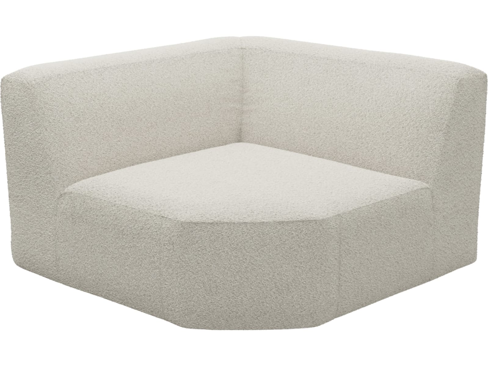 Copenhagen Boucle Ivory Wedge Corner Chair Sofa Module color Boucle Ivory