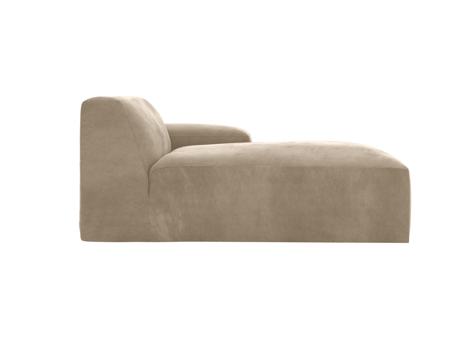 Copenhagen Muse Soft Brown Right Arm Facing Chaise Module color Muse Soft Brown