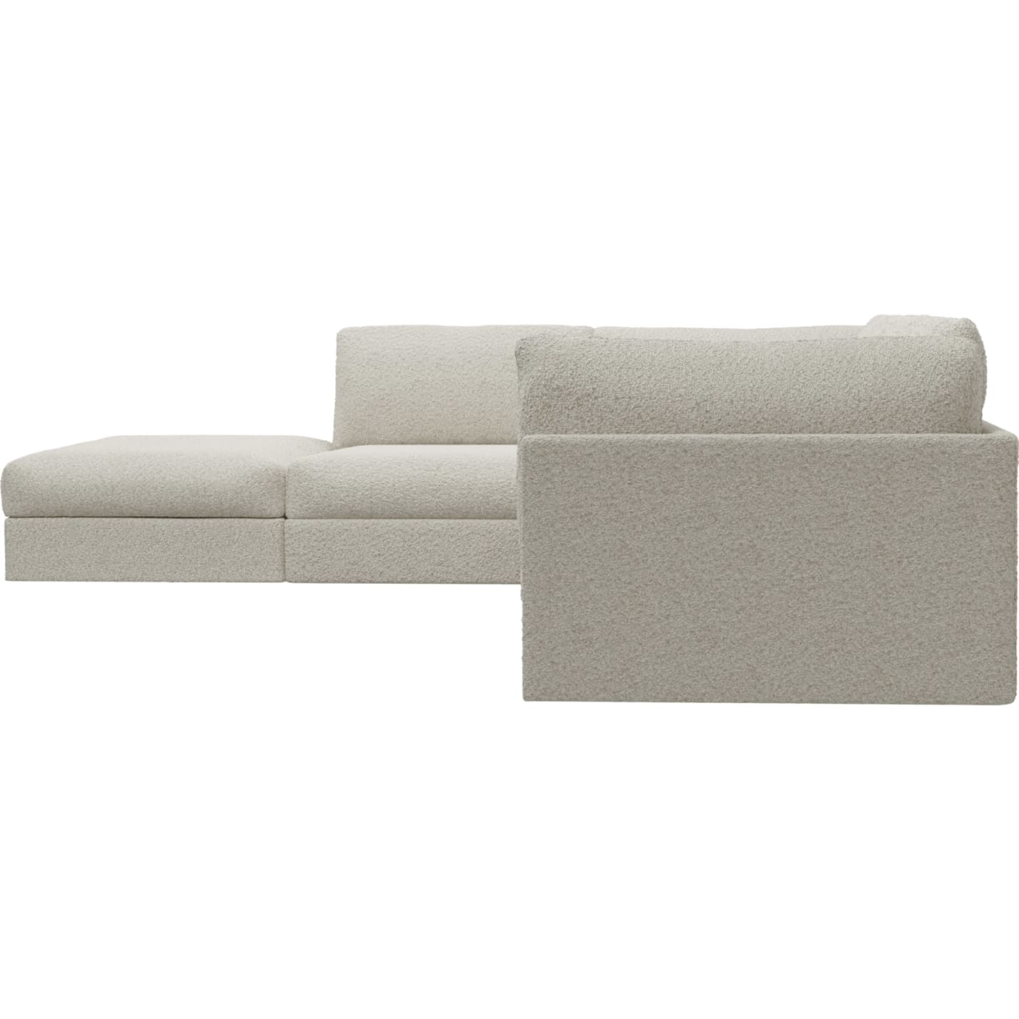 Finley Boucle Ivory Modular Sofa - 5 Seater LAF Terminal color Boucle Ivory