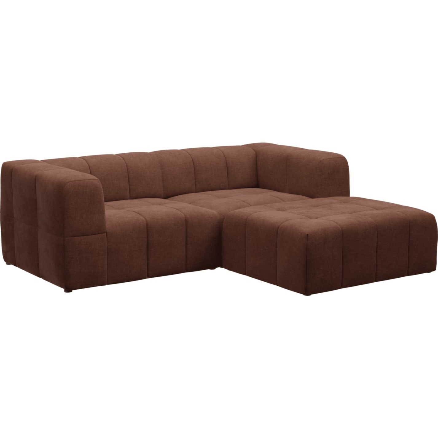 Lucello Muse Rust Modular Sofa with Ottoman - 3 Piece color Muse Rust