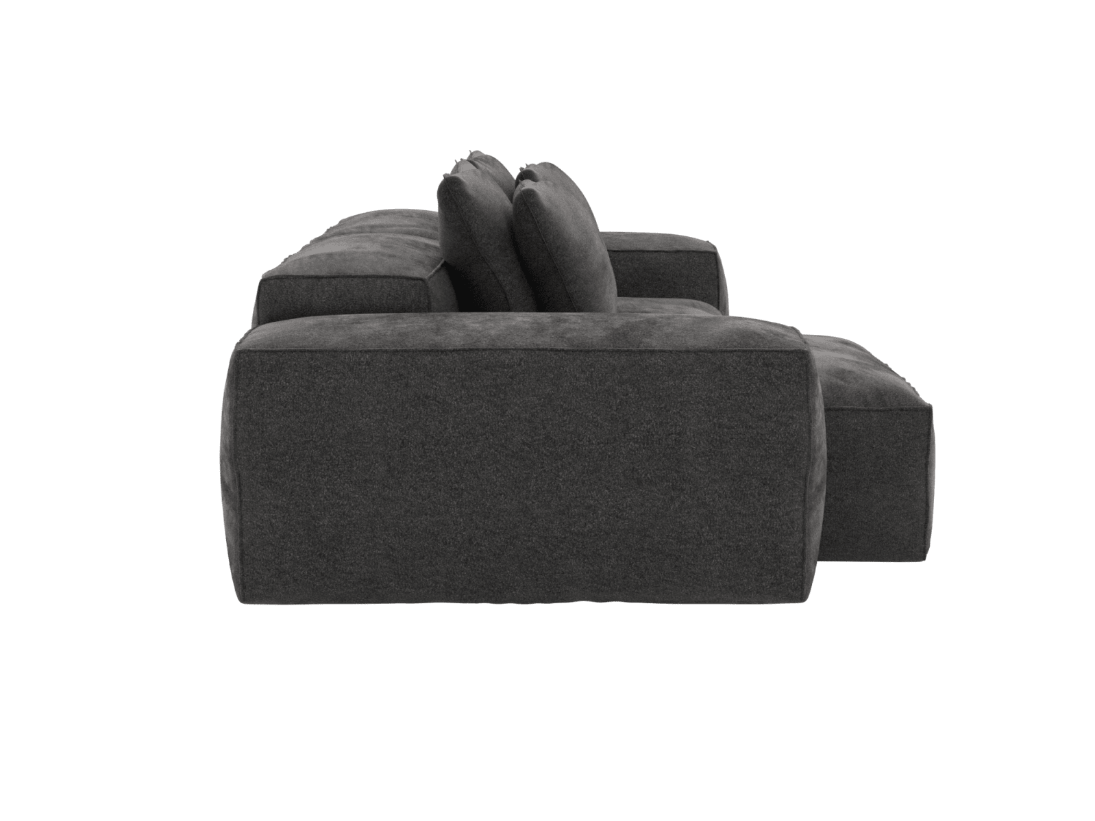 Riley California Charcoal 2 Seater Modular Chaise Sofa color California Charcoal