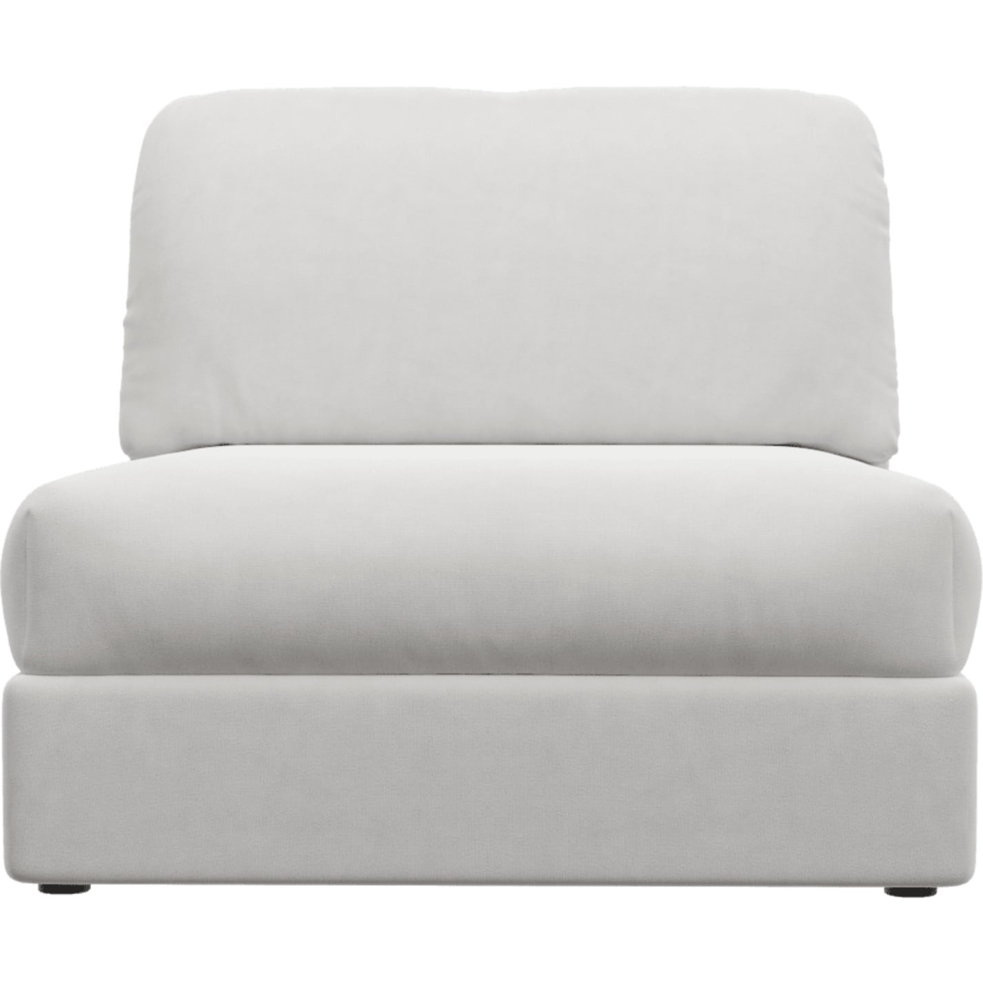 Finley Muse Frost Armless Sofa Chair Module color Muse Frost