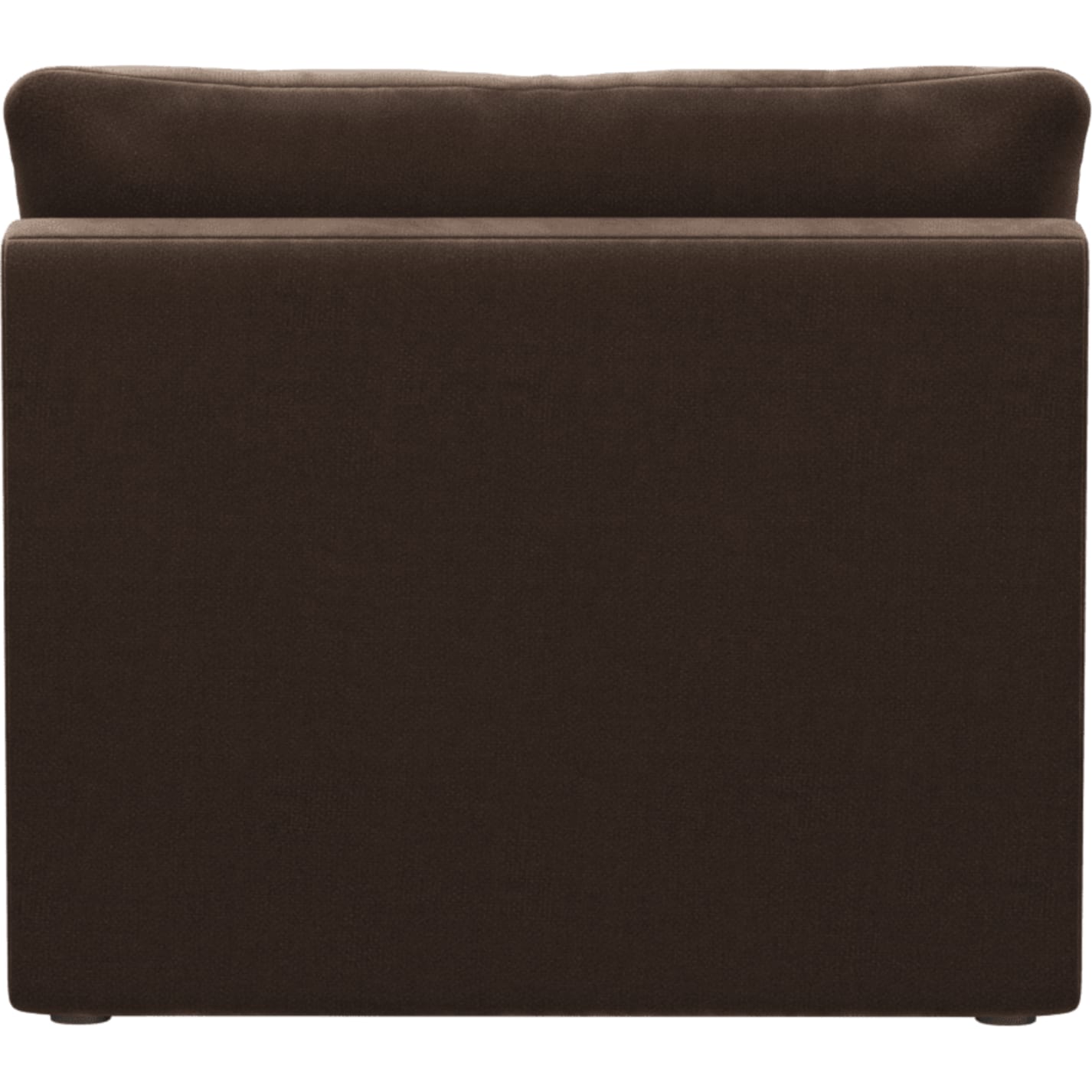 Ludlow Muse Chocolate Armless Sofa Chair Module color Muse Chocolate