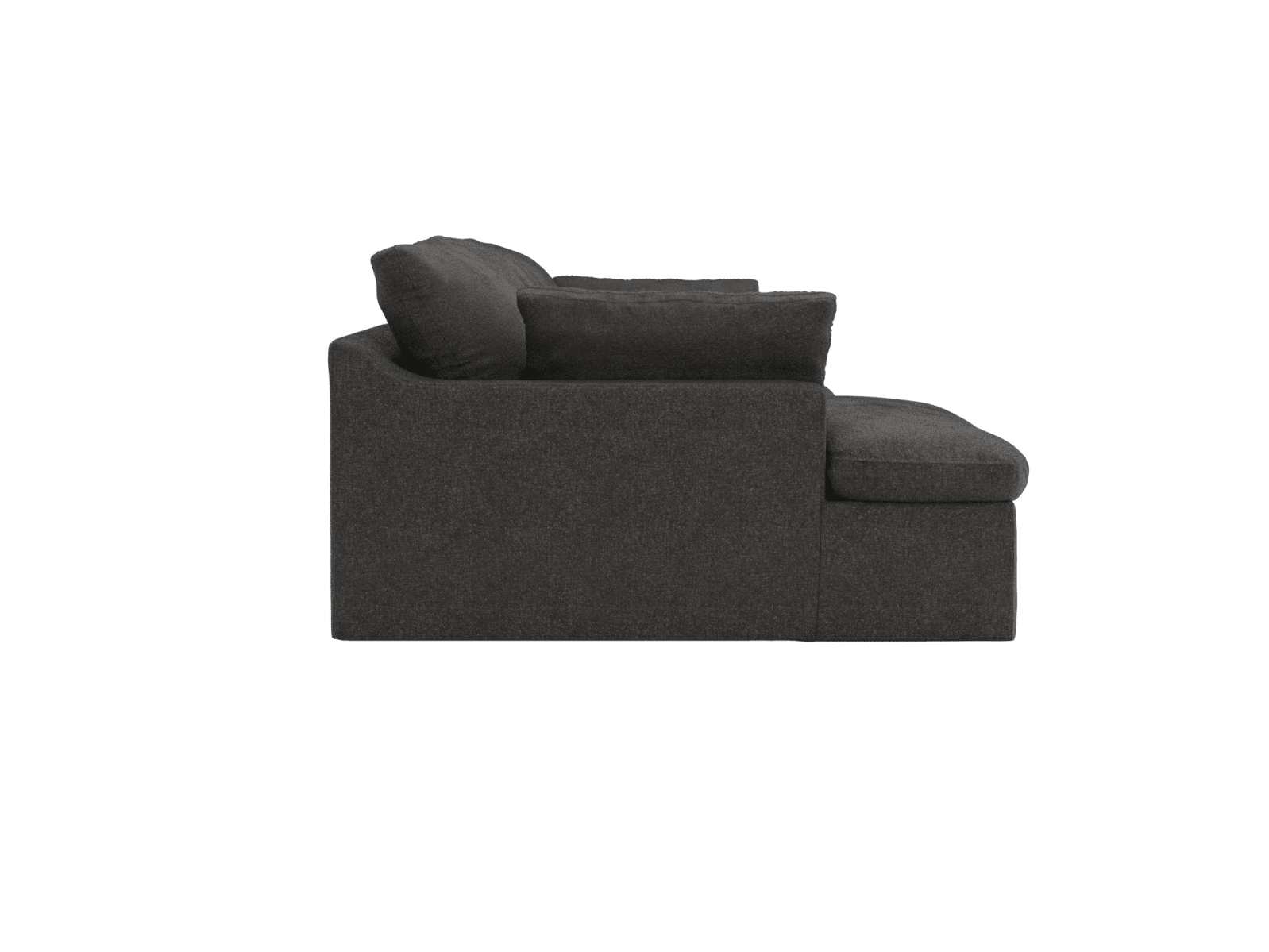 Retreat California Charcoal Chaise Sofa - 3 Seater color California Charcoal