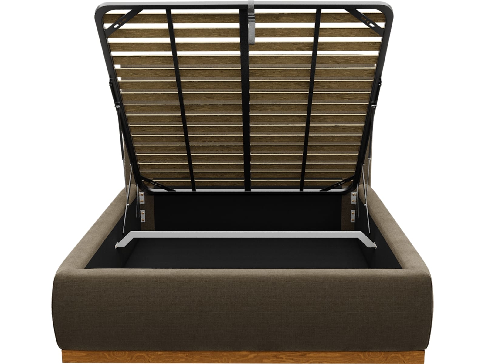 Haven Dark Gas Lift Bed Tribute Walnut color Tribute Walnut