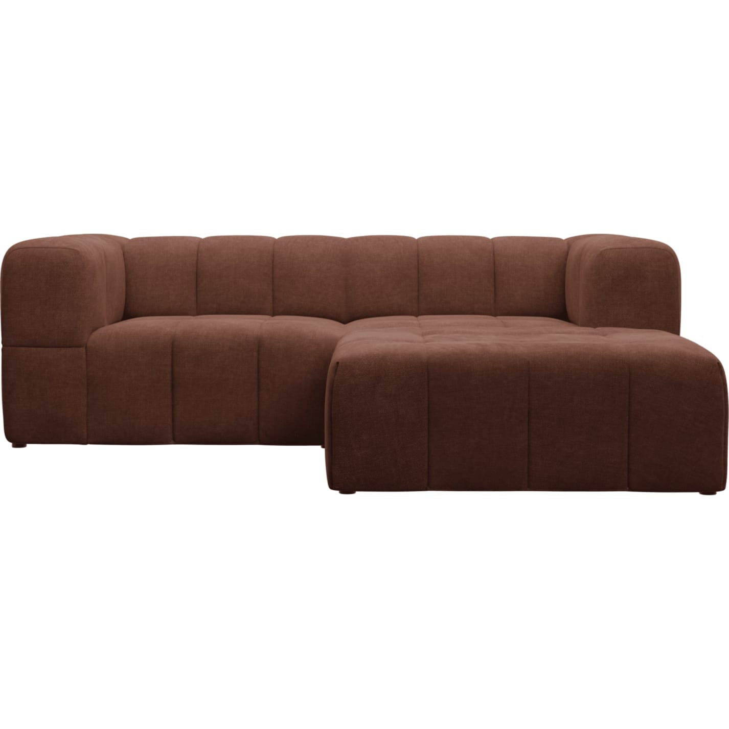 Lucello Muse Rust Modular Sofa with Ottoman - 3 Piece color Muse Rust
