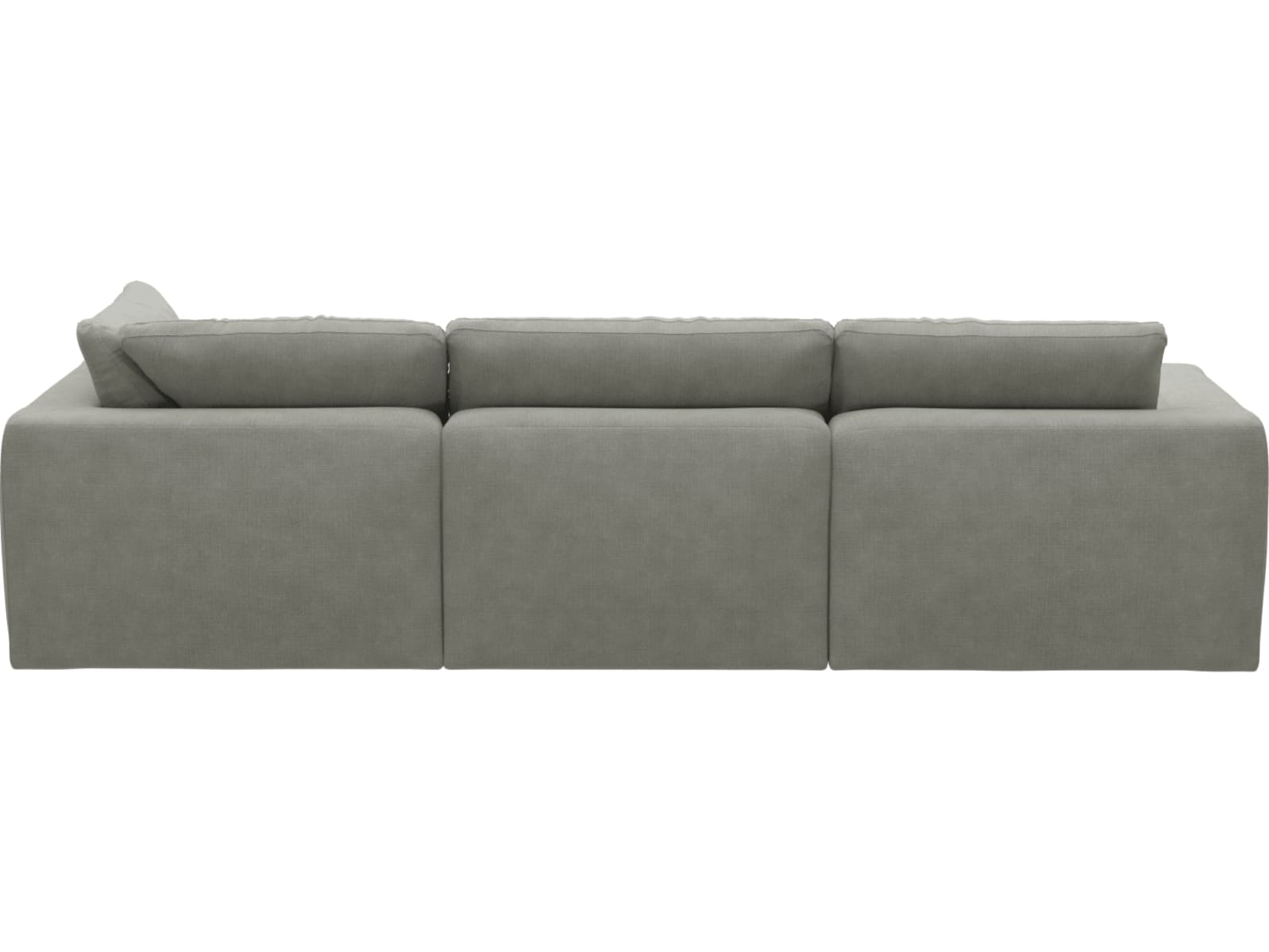 Cloud Deep Toorak Pebble Modular Sofa - 3 Seater Chaise color Toorak Pebble