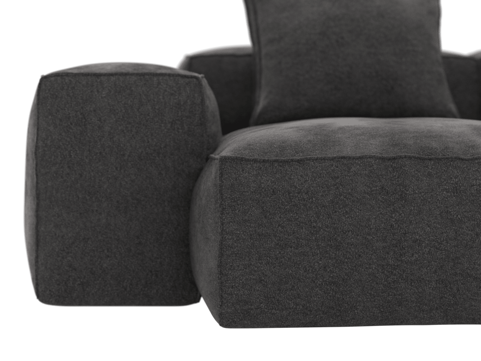Riley California Charcoal 2 Seater Modular Chaise Sofa color California Charcoal