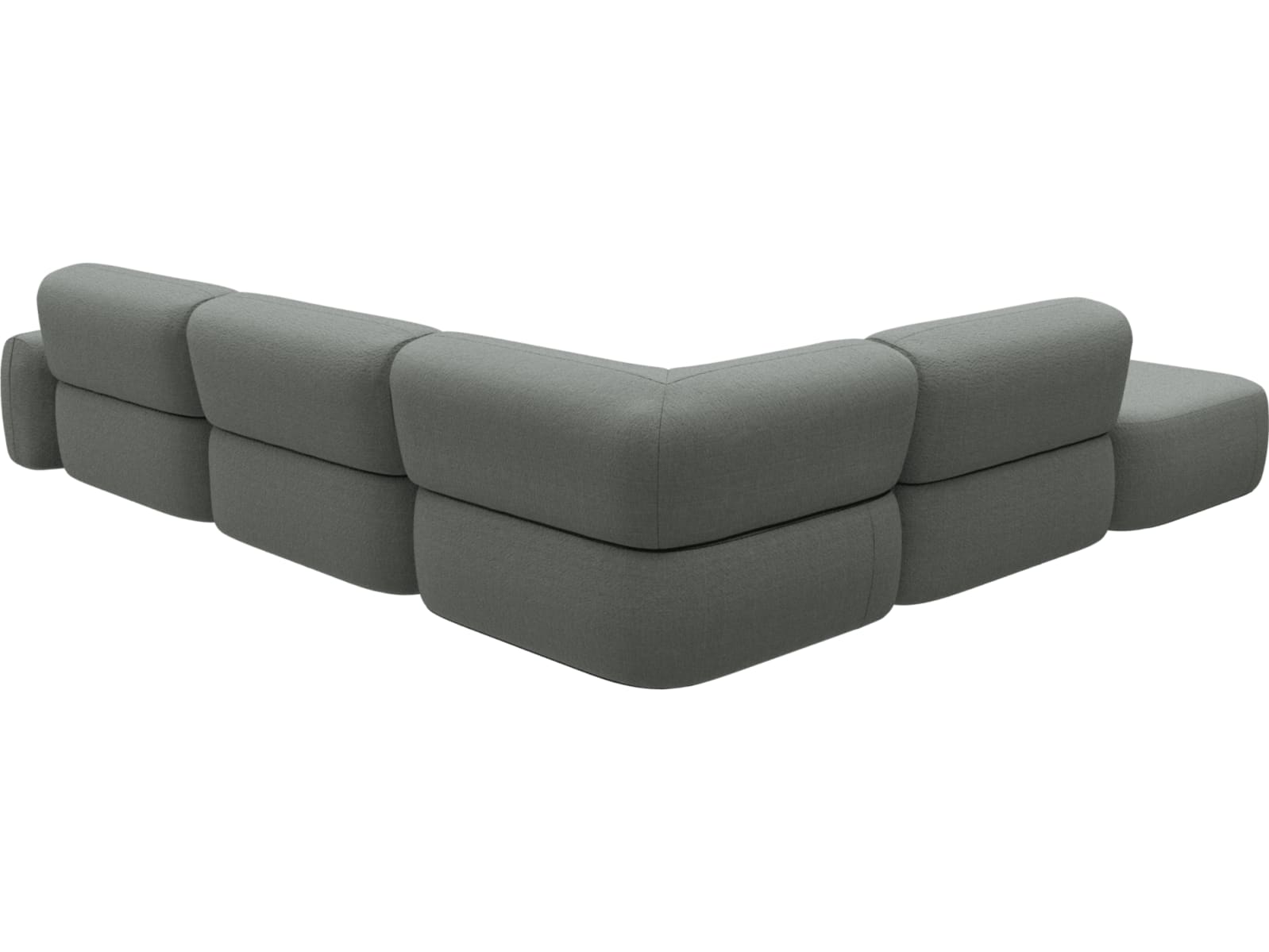 Beckett Tribute Storm Modular Sofa - 6 Piece color Tribute Storm