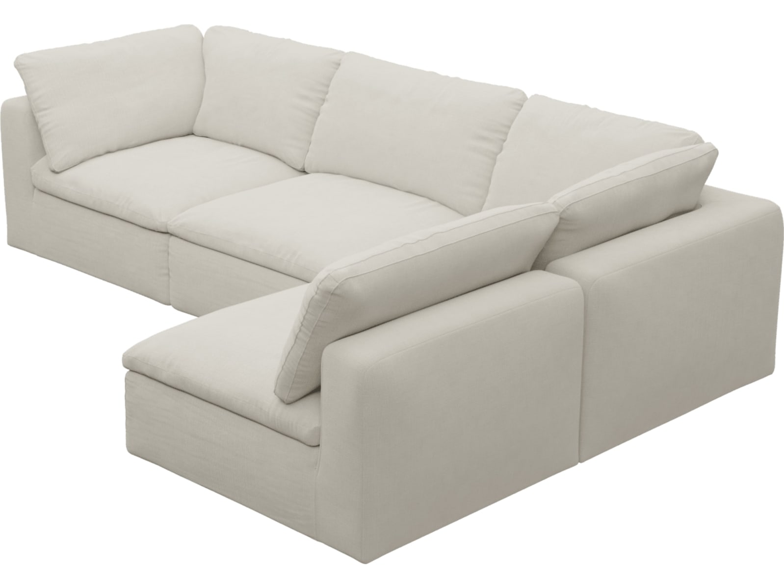 Cloud Deep Toorak Pearl Modular Sofa - 4 Piece color Toorak Pearl