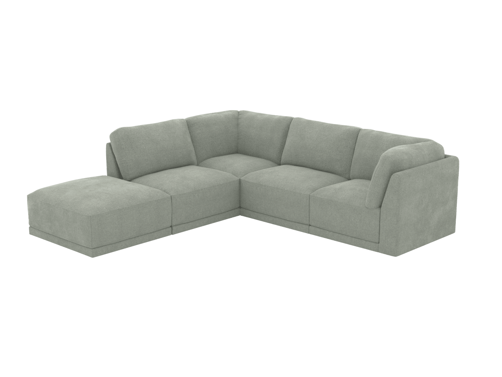 Emily Modular Sofa Avon Sage - 5 Piece color Avon Sage