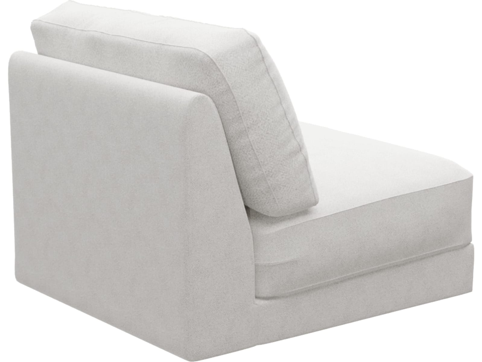 Monica Noa Fog Armless Sofa Chair Module color Noa Fog