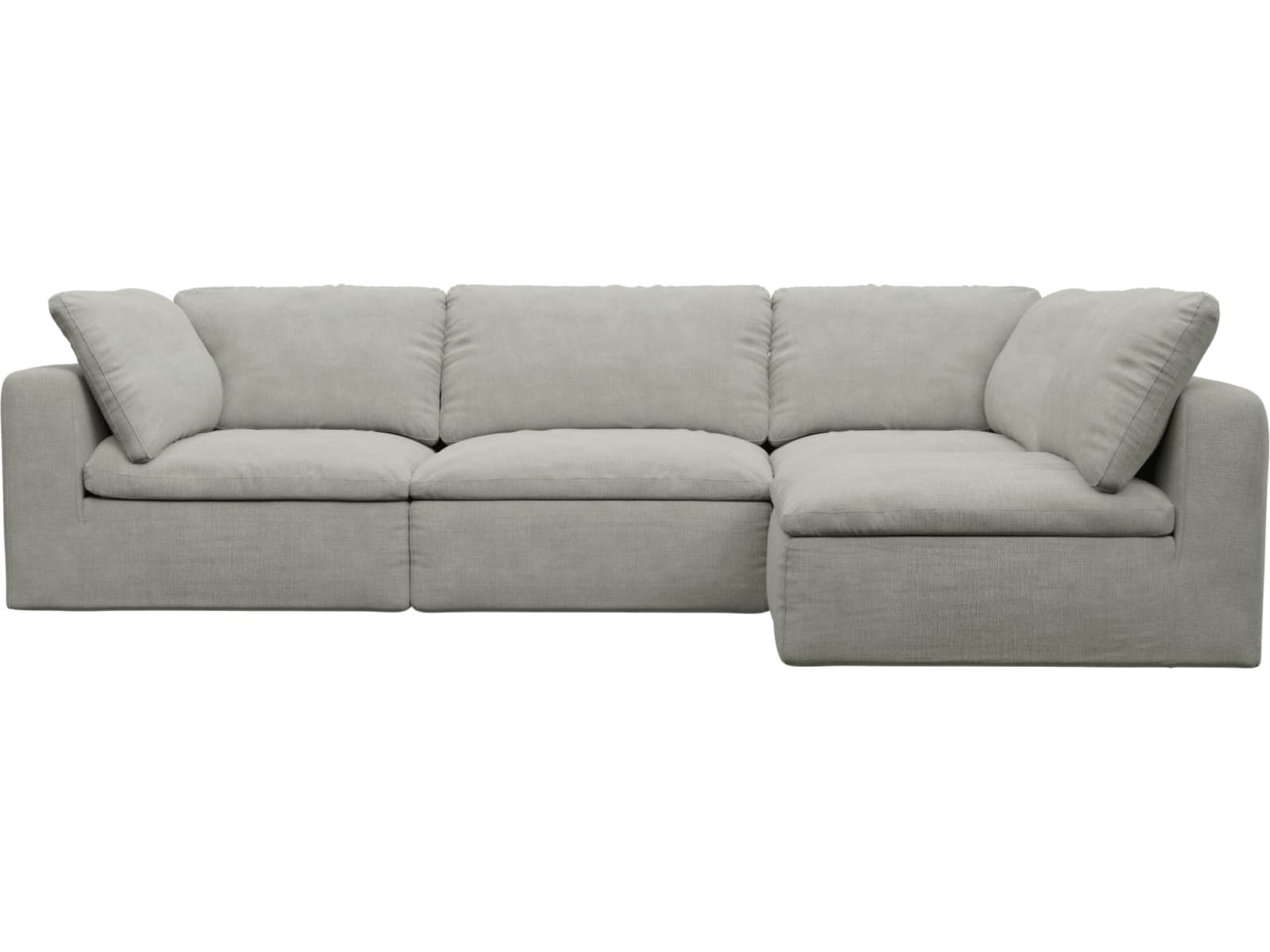 Cloud Deep Toorak Pebble Modular Sofa - 4 Piece color Toorak Pebble