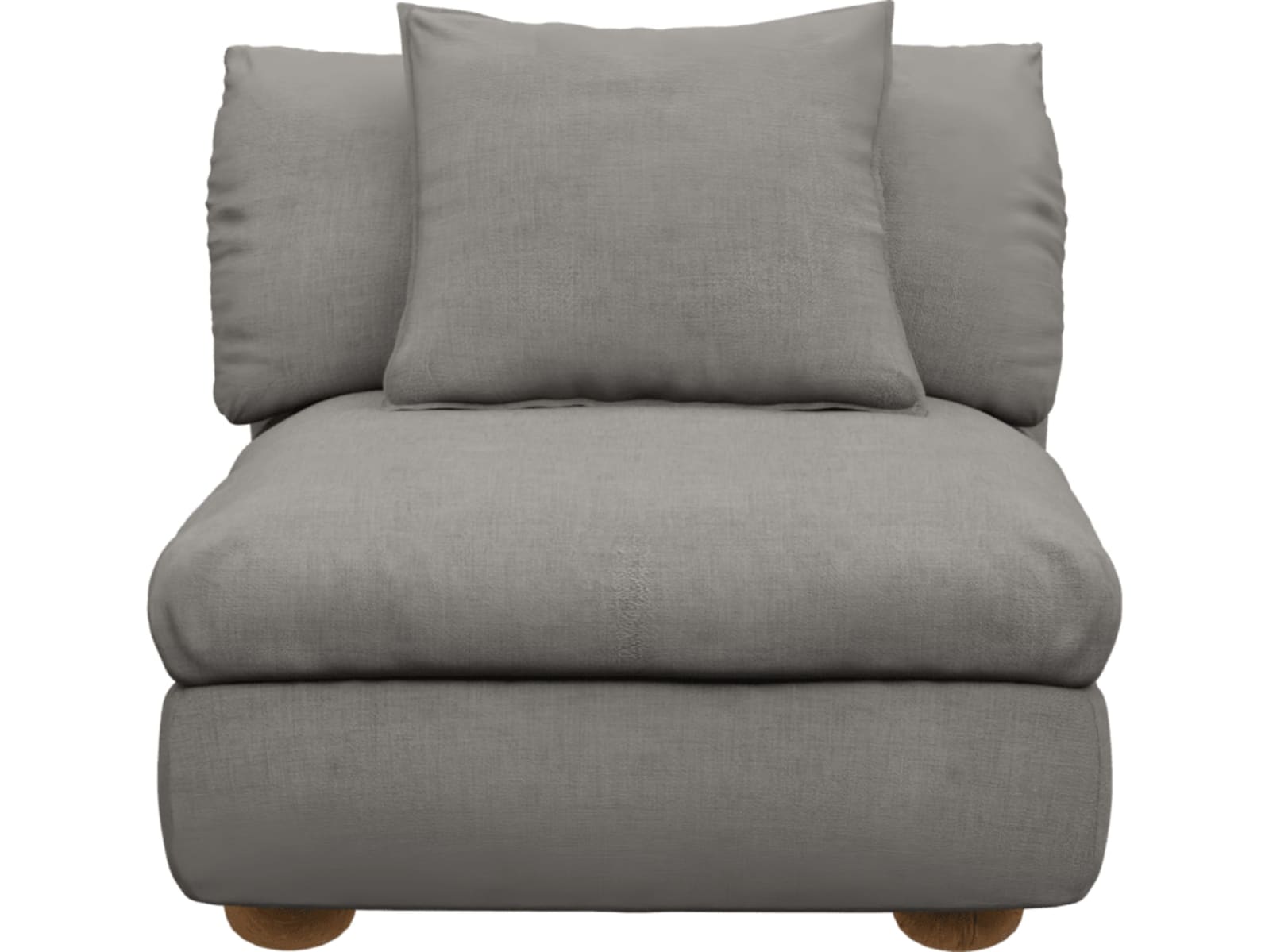 Tully Isla Soft Grey Armless Sofa Chair Module color Isla Soft Grey