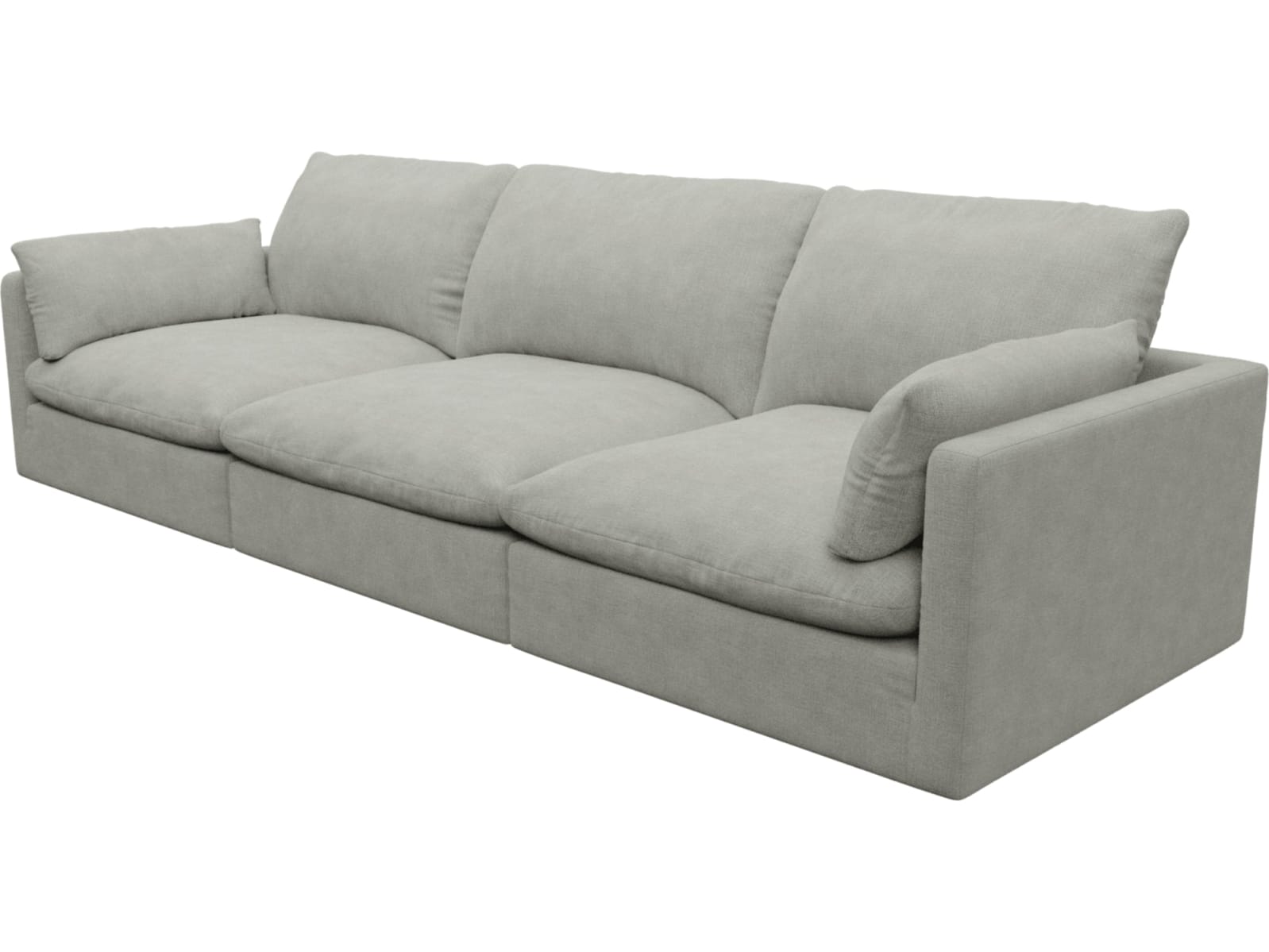 Willow Toorak Pebble Modular Sofa - 3 Seater color Toorak Pebble