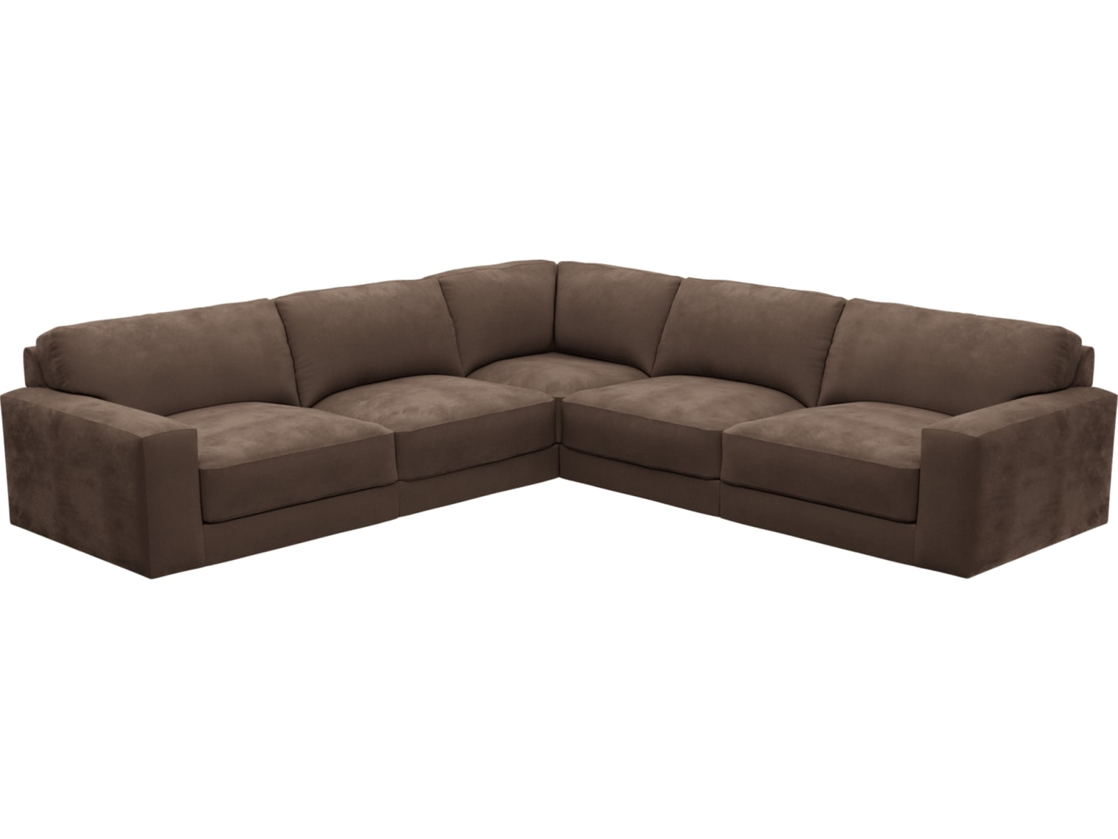 Monica Muse Chocolate Corner Sofa - 5 Seater color Muse Chocolate