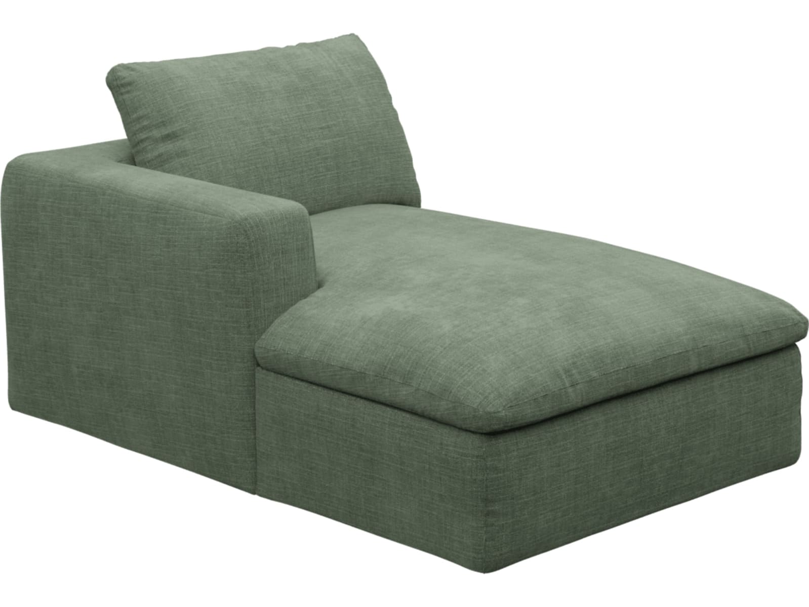 Cloud Deep Chaise Left Module Tribute Dark Jade color Tribute Dark Jade