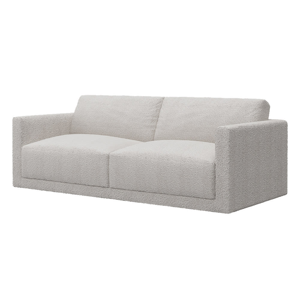 Haven Boucle Pumice Sofa - 2.5 Seater color Boucle Pumice