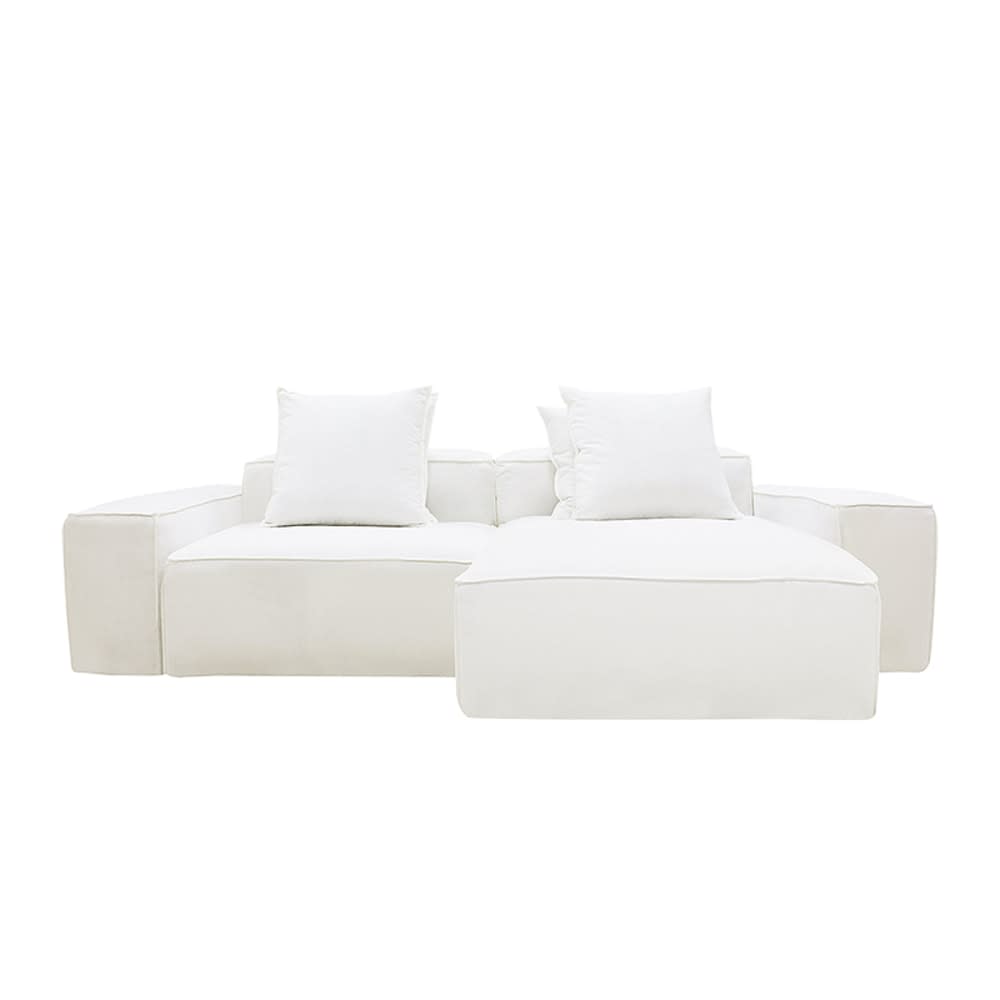 Riley Muse Frost Modular Sofa - 2 Seater Chaise color Muse Frost