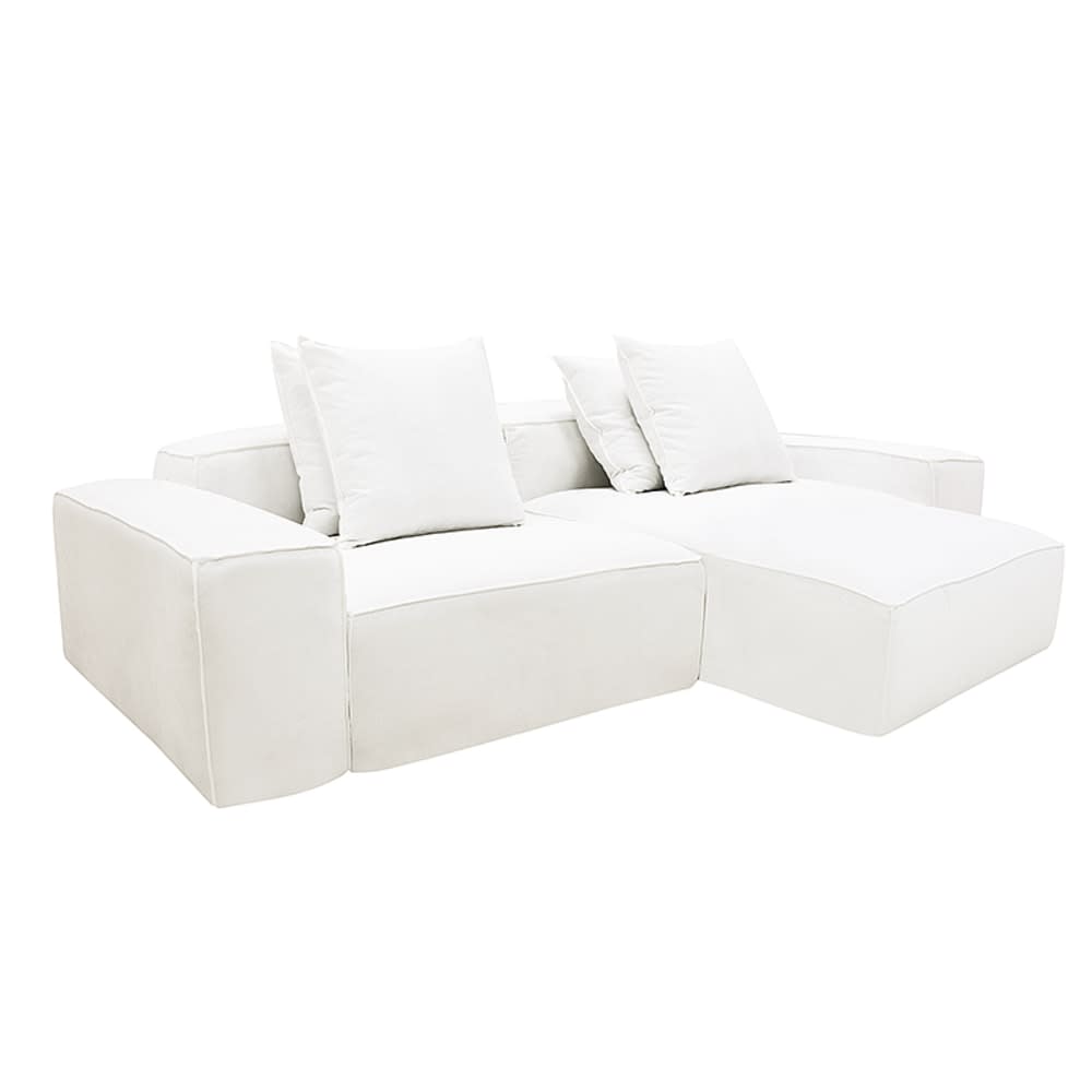 Riley Muse Frost Modular Sofa - 2 Seater Chaise color Muse Frost