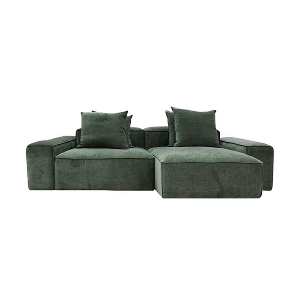 Riley Muse Forest Modular Sofa - 2 Seater Chaise color Muse Forest