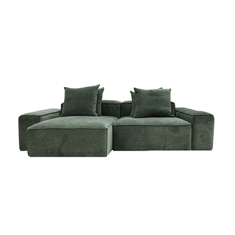 Riley Muse Forest Modular Sofa - 2 Seater Chaise color Muse Forest