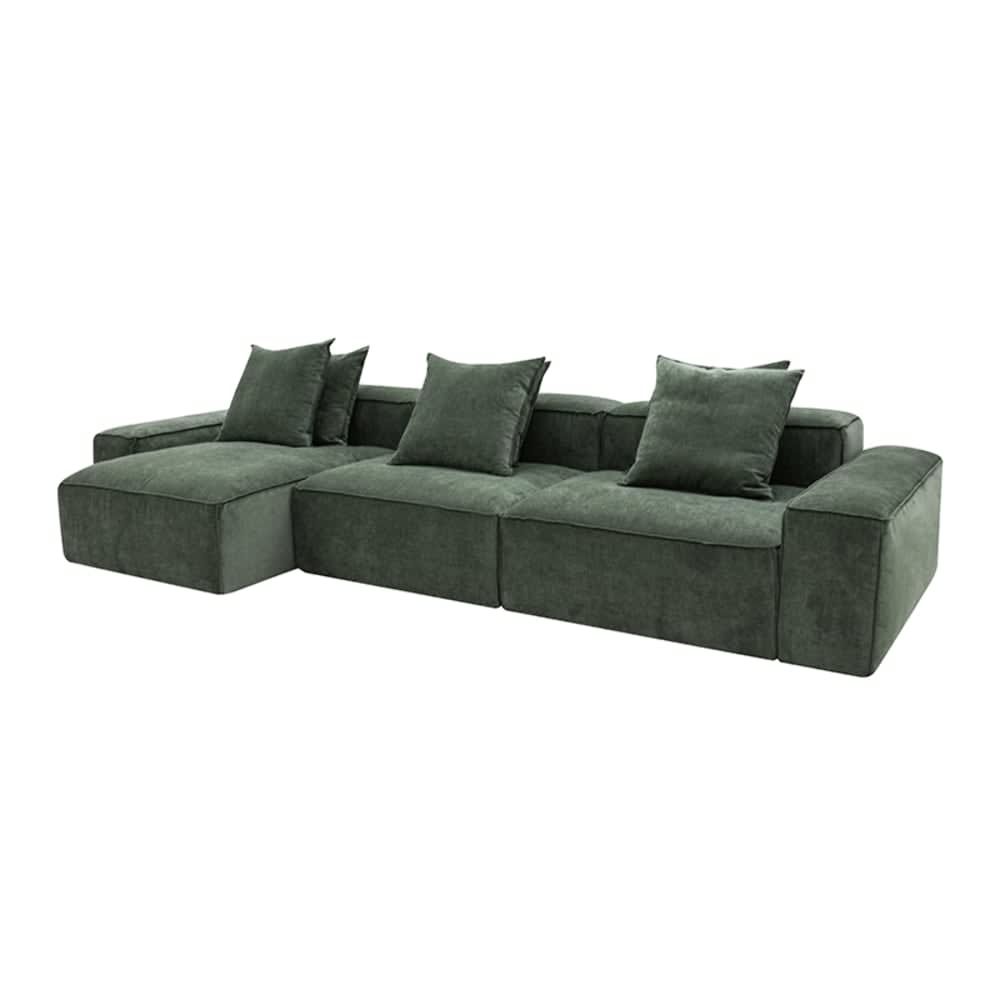 Riley Muse Forest Modular Sofa - 3 Seater Chaise color Muse Forest