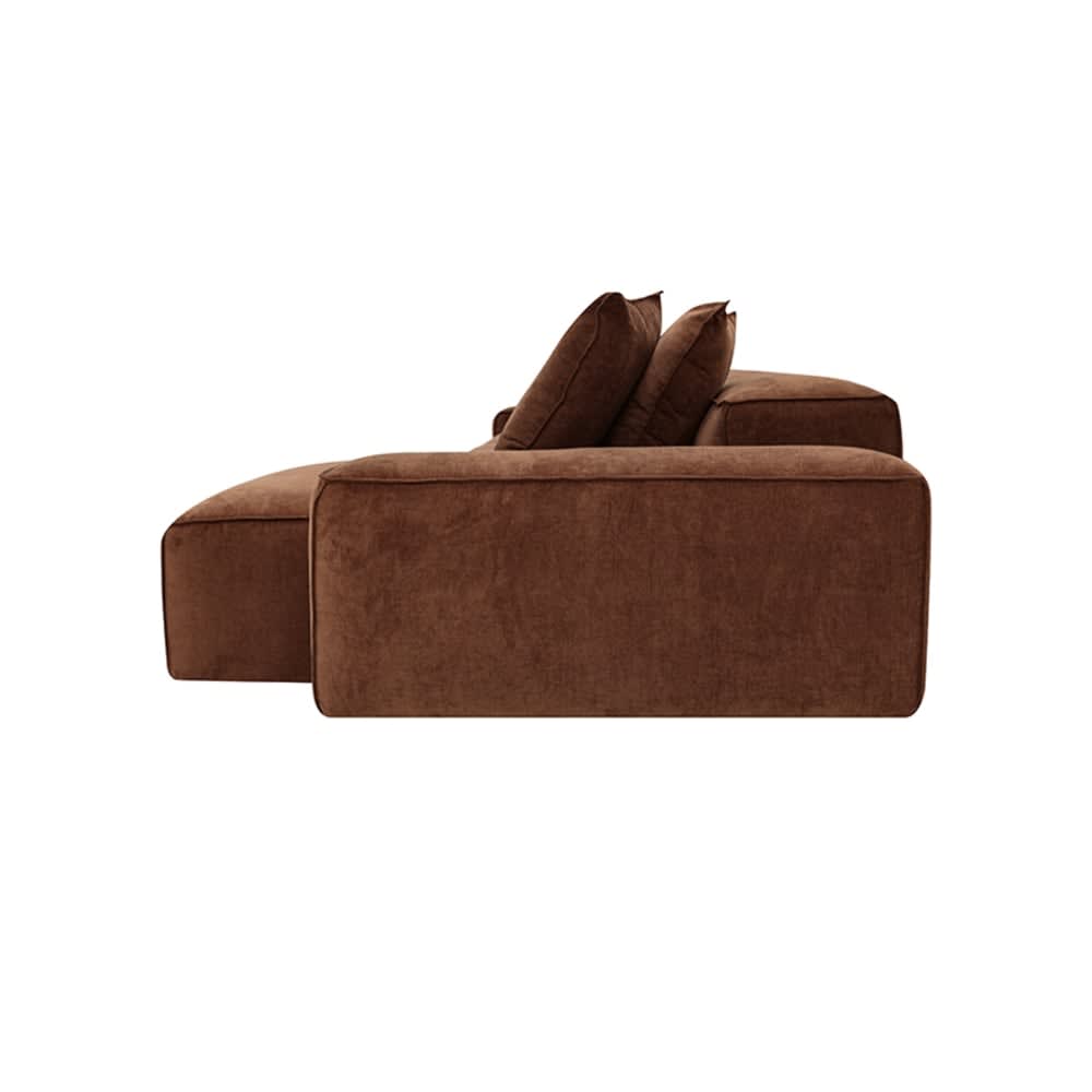 Riley Muse Rust Modular Sofa - 3 Seater Chaise color Muse Rust