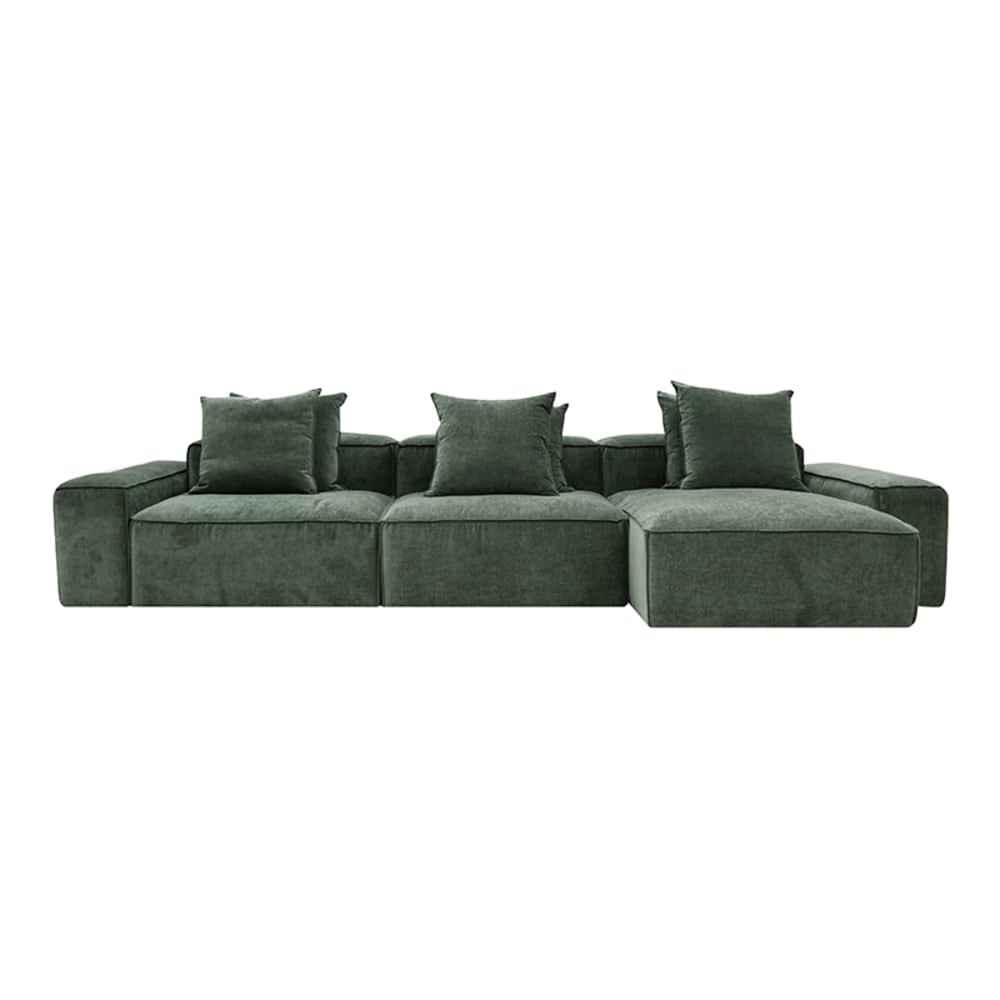 Riley Muse Forest Modular Sofa - 3 Seater Chaise color Muse Forest