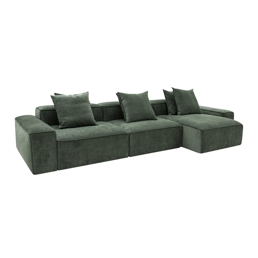 Riley Muse Forest Modular Sofa - 3 Seater Chaise color Muse Forest