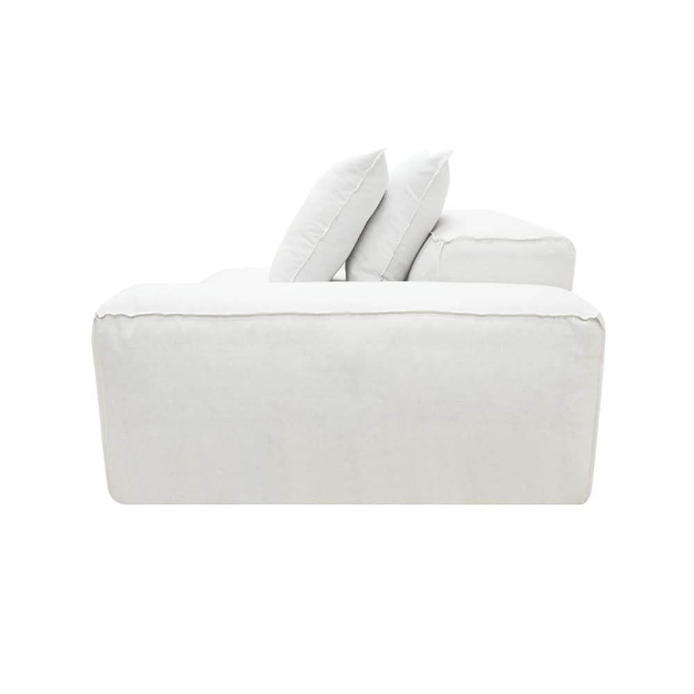 Riley Linen Pure White Modular Sofa - 2 Seater color Linen Pure White