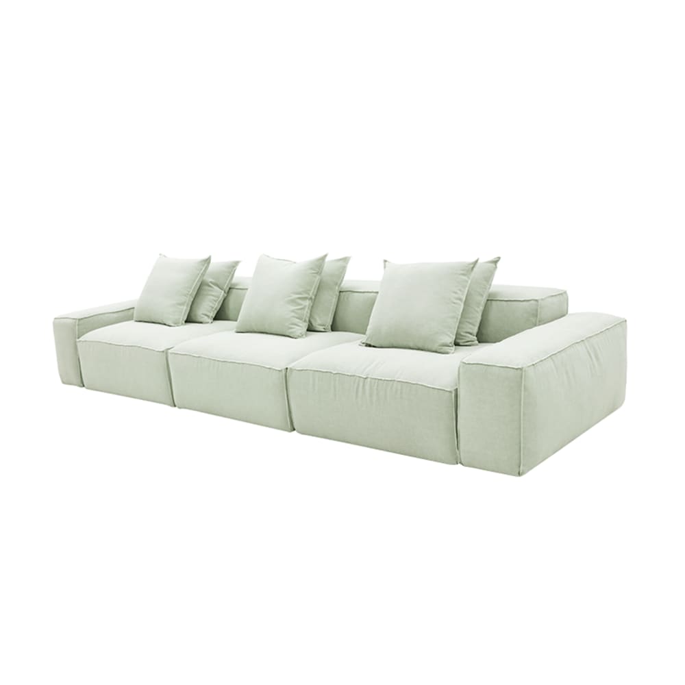 Riley Linen Oatmeal Modular Sofa - 3 Seater color Linen Oatmeal