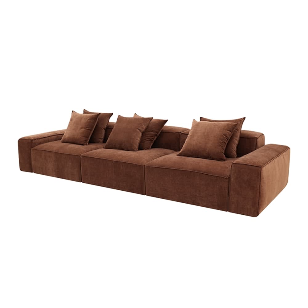 Riley Muse Rust Modular Sofa - 3 Seater color Muse Rust